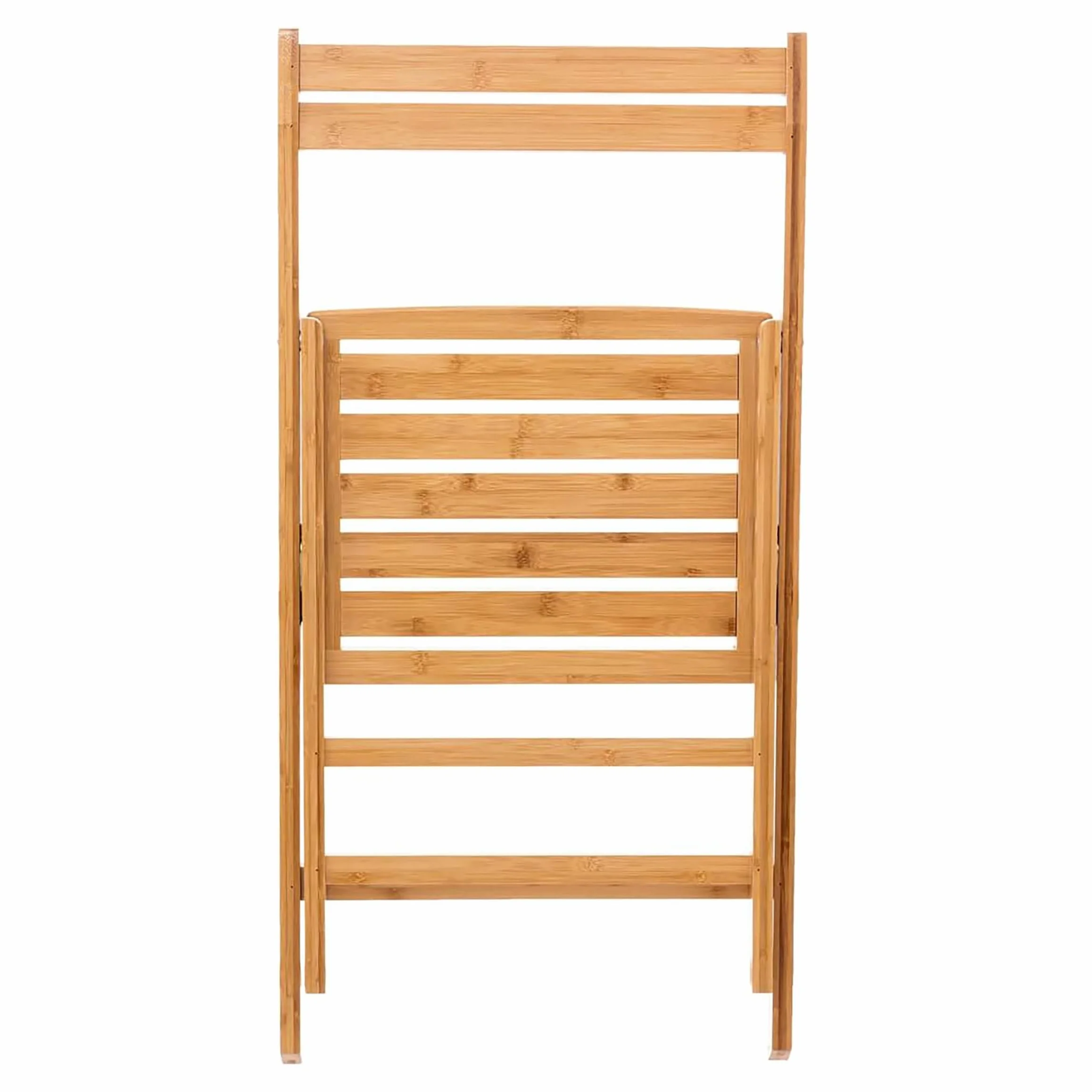 Spetebo Lot de 4 chaises pliantes en bambou naturel - Charge maximale : 120 kg - Chaise de cuisine pliable en bois FSC - Chaise classique pour un usage domestique