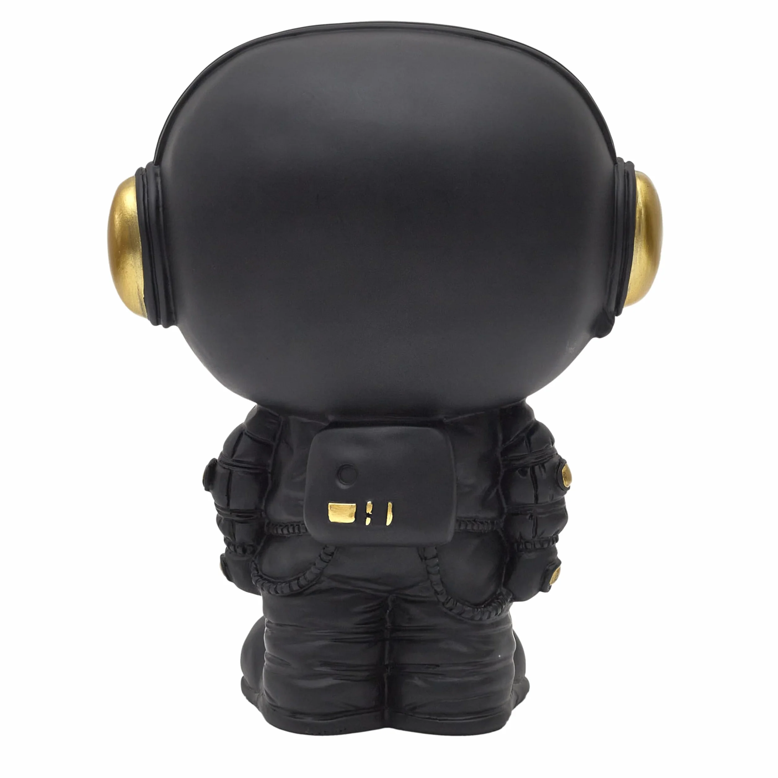 Statue Astronaute Vide Poche Noir 20 cm Objet Décoratif Moderne Design Futuriste