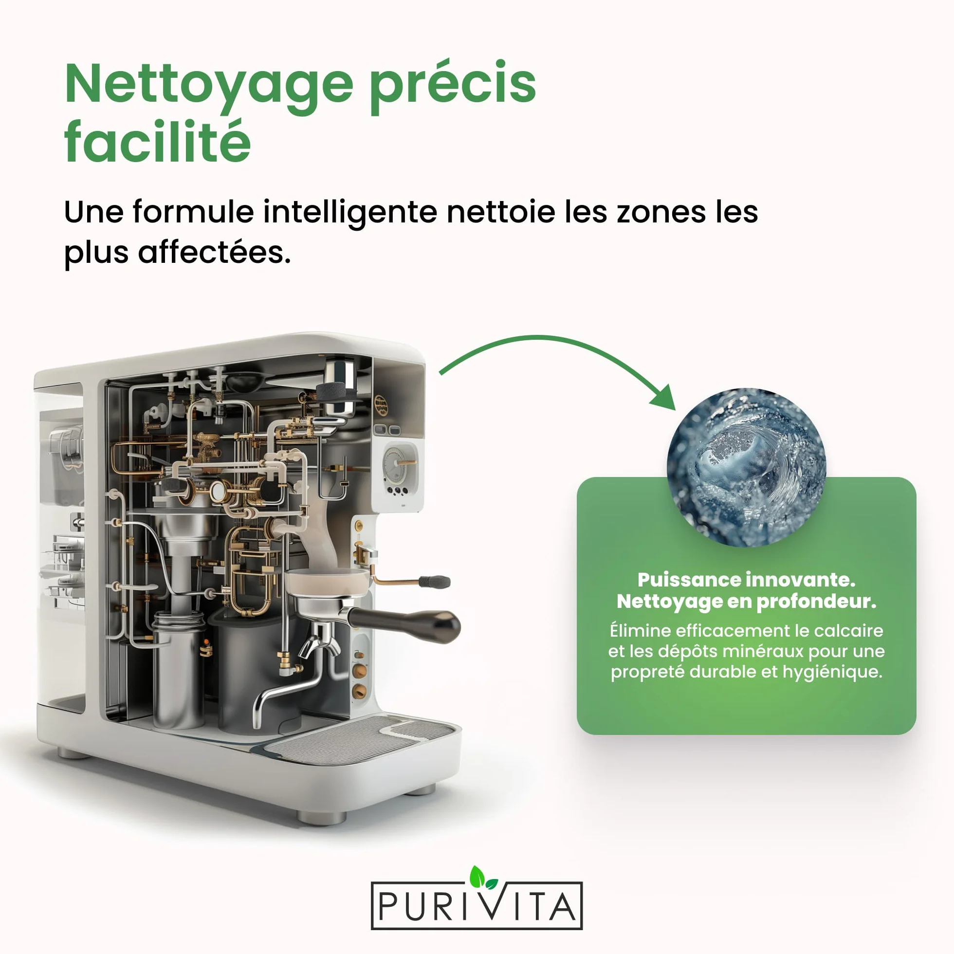 PURIVITA® Détartrant Machine à Café 500ML Anti Calcaire Compatibilité Universelle Anticalcaire