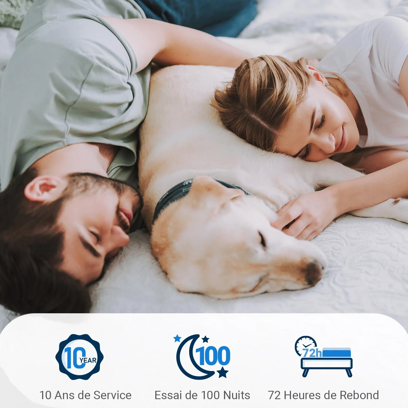 Avenco Matelas 90x190, Hauteur 16 cm, Matelas en Mousse en Fibre de Bambou, 7 Zones de Confort, Deux Faces Utilisable, Degré de Dureté H3 et H4, Matelas avec Housse Amovibl, Certifié Oeko-Tex