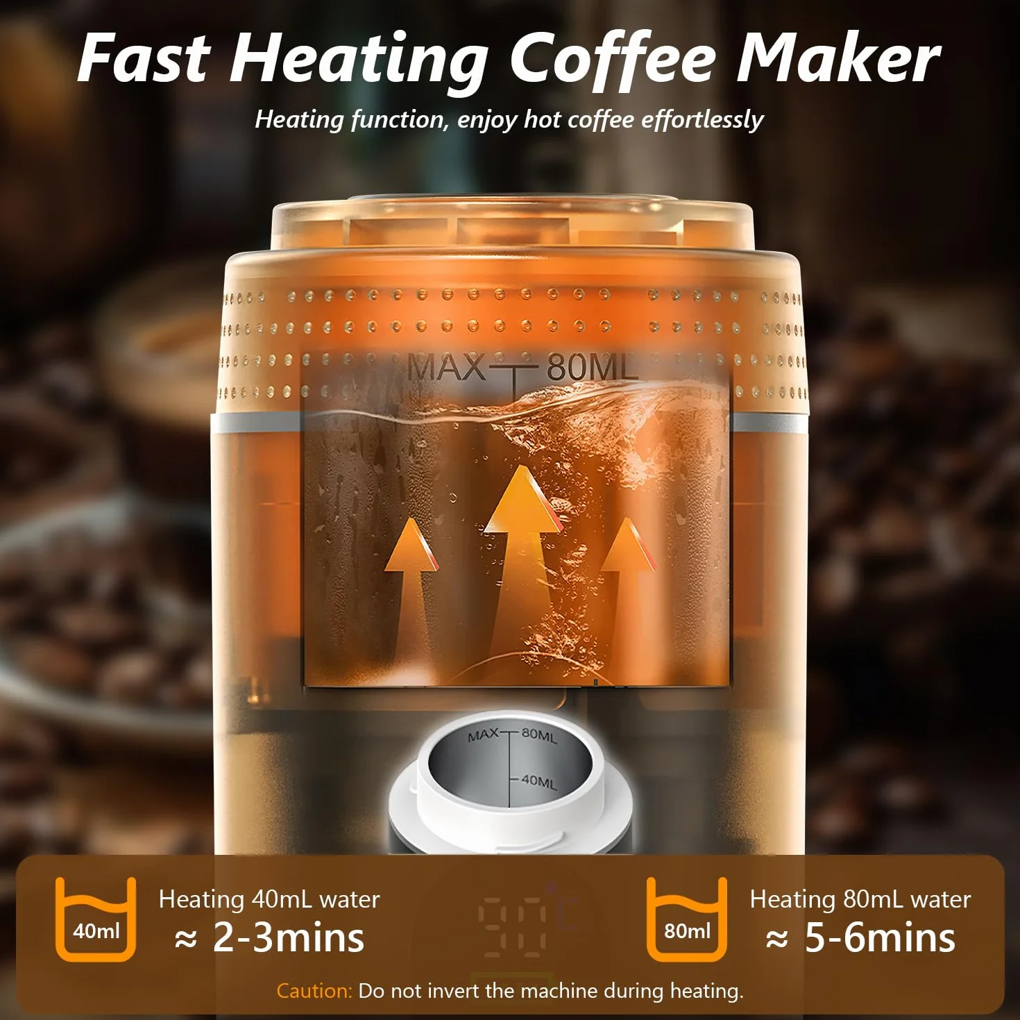 Machine à Café Portable, 3 En 1 Cafetière Portable, 20Bar Mini Machine àcafé Auto-Chauffante, Rechargeable, compatible avec capsules et café moulu, pour Voyage, Randonnée, Camping, Voiture, Maison