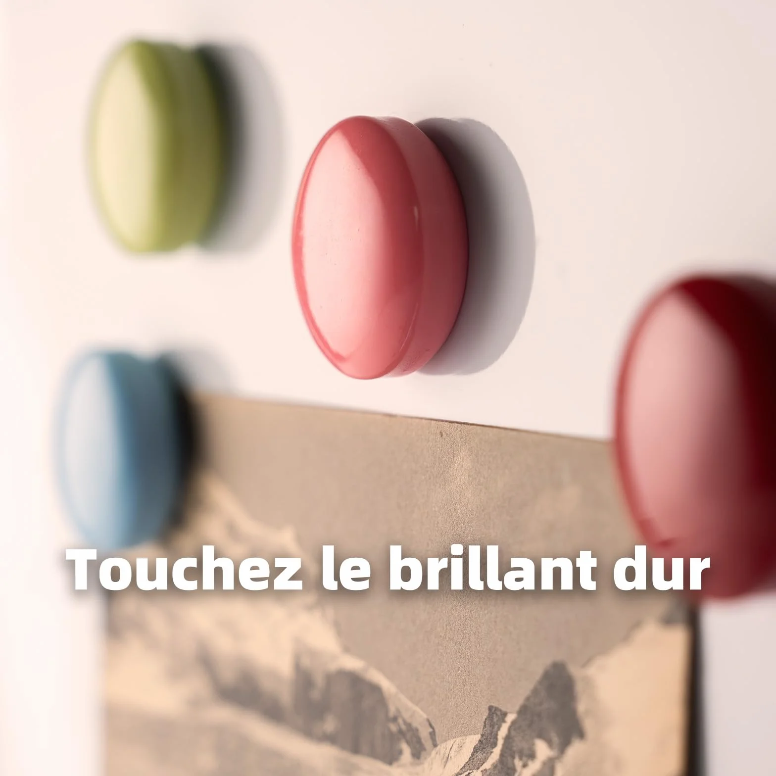 Magnets magnétiques décoratifs 16/9 pour frigo - Finition Brillante ou Mate - Lot Multi-Couleurs 16 Teintes