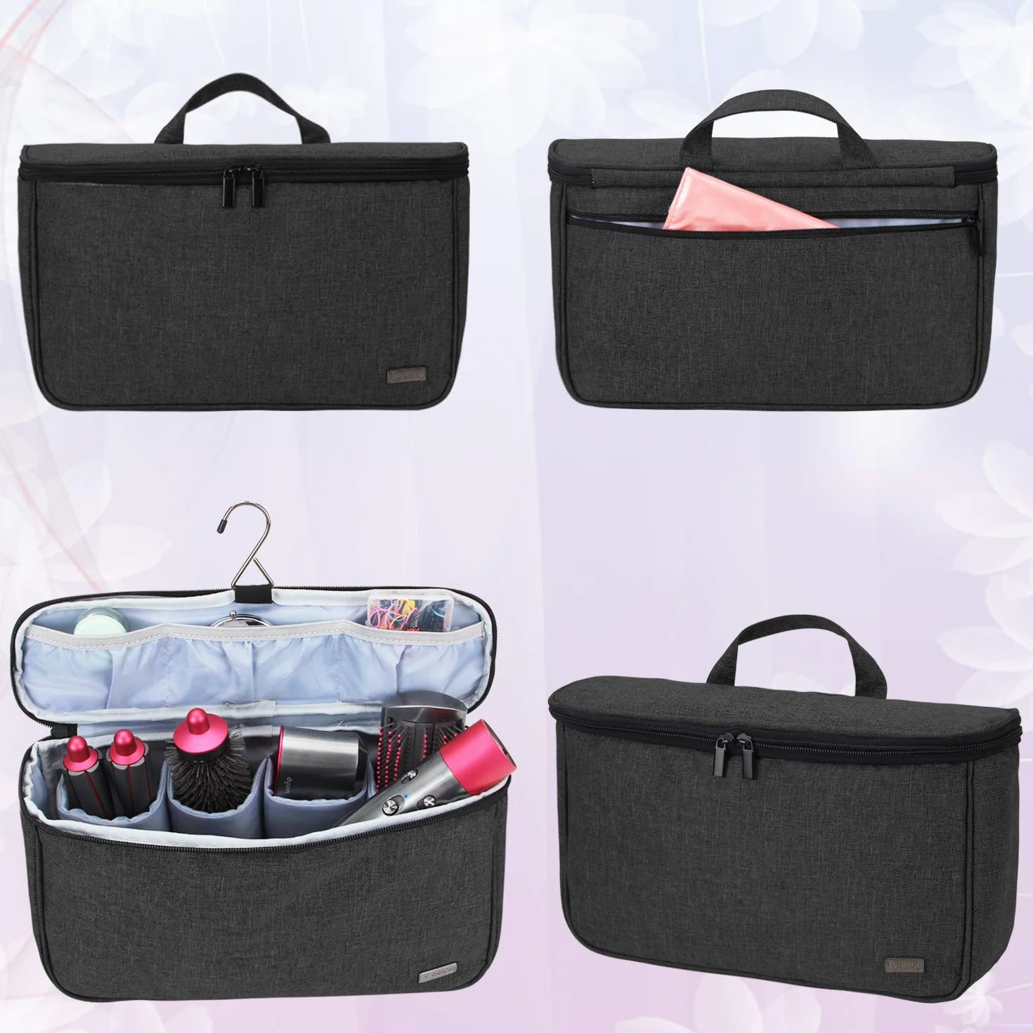 Teamoy Sac de Rangement pour Dyson Airwrap, Étui Portable, Noir