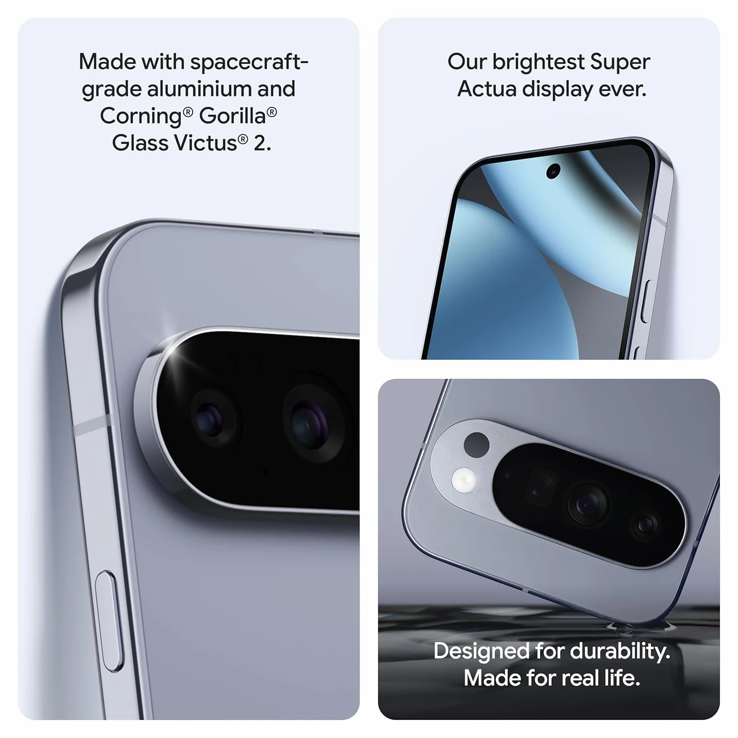 Google Pixel 10 Pro smartfon z systemem Android Gemini, system potrójnych kamer tylnych, 24-godzinny czas pracy i wyświetlacz Super Actua 6,3", kremowo-szary, 256 GB