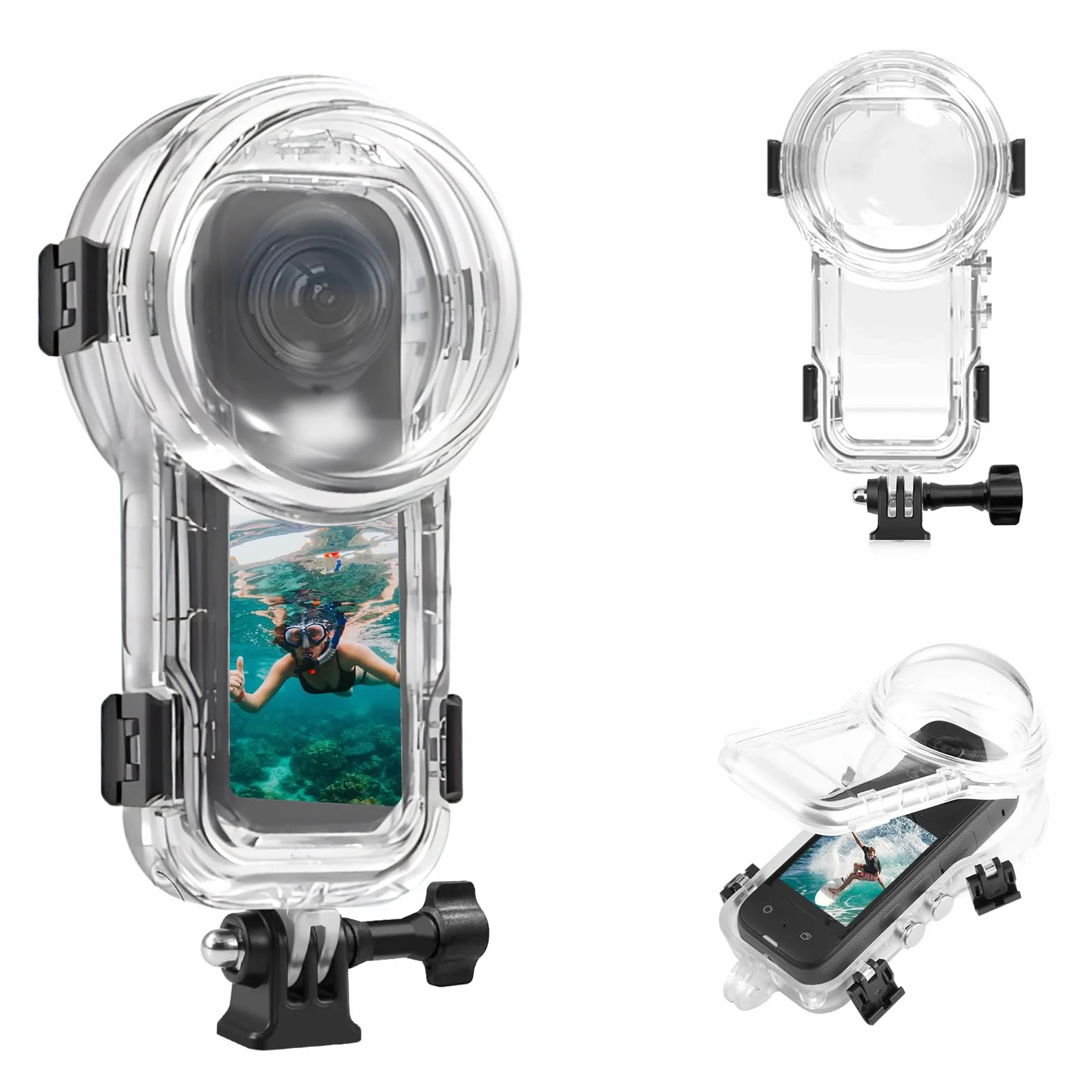 PULUZ 60 m Wodoodporny futerał do nurkowania dla Insta360 X5, niewidoczne podwodne uszczelnione etui ochronne Shell dla Insta360 X5 360 stopni Fotografia Akcesoria fotograficzne