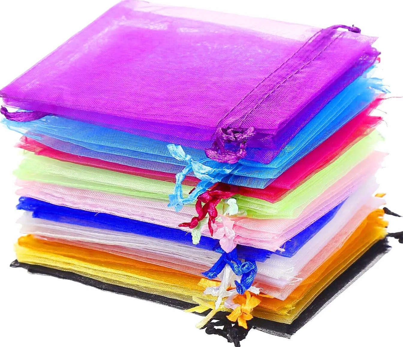 Sachet Organza 60 Pièces 9x12cm Vide pour Lavande Cadeaux Noël Mariage