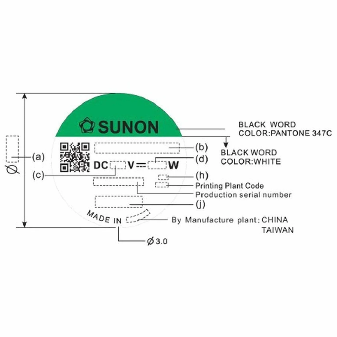 Wentylator 24V DC 1,32W 80x80x25mm 69,6m³/h 3200U/min 69,6m³/h Sunon EF80252S11000UA99