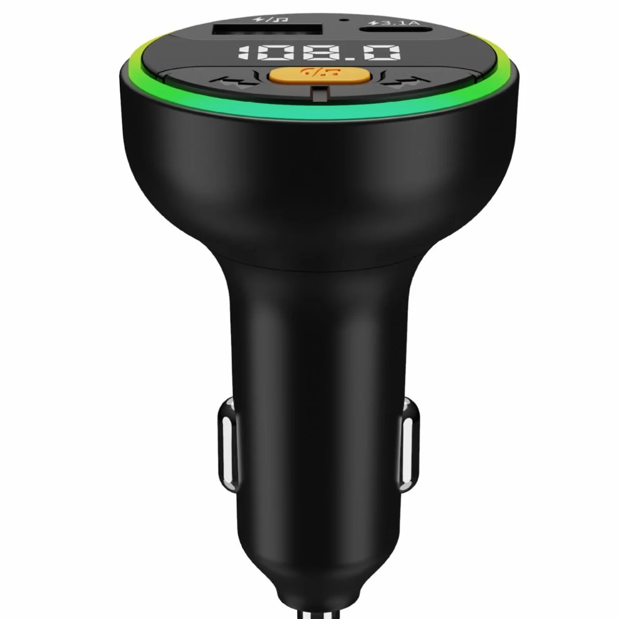Samochodowy transmiter FM Bluetooth 5.3 Handsfree Wireless Car Kit USB C, ładowarka samochodowa, radio Fm, modulator MP3, adapter