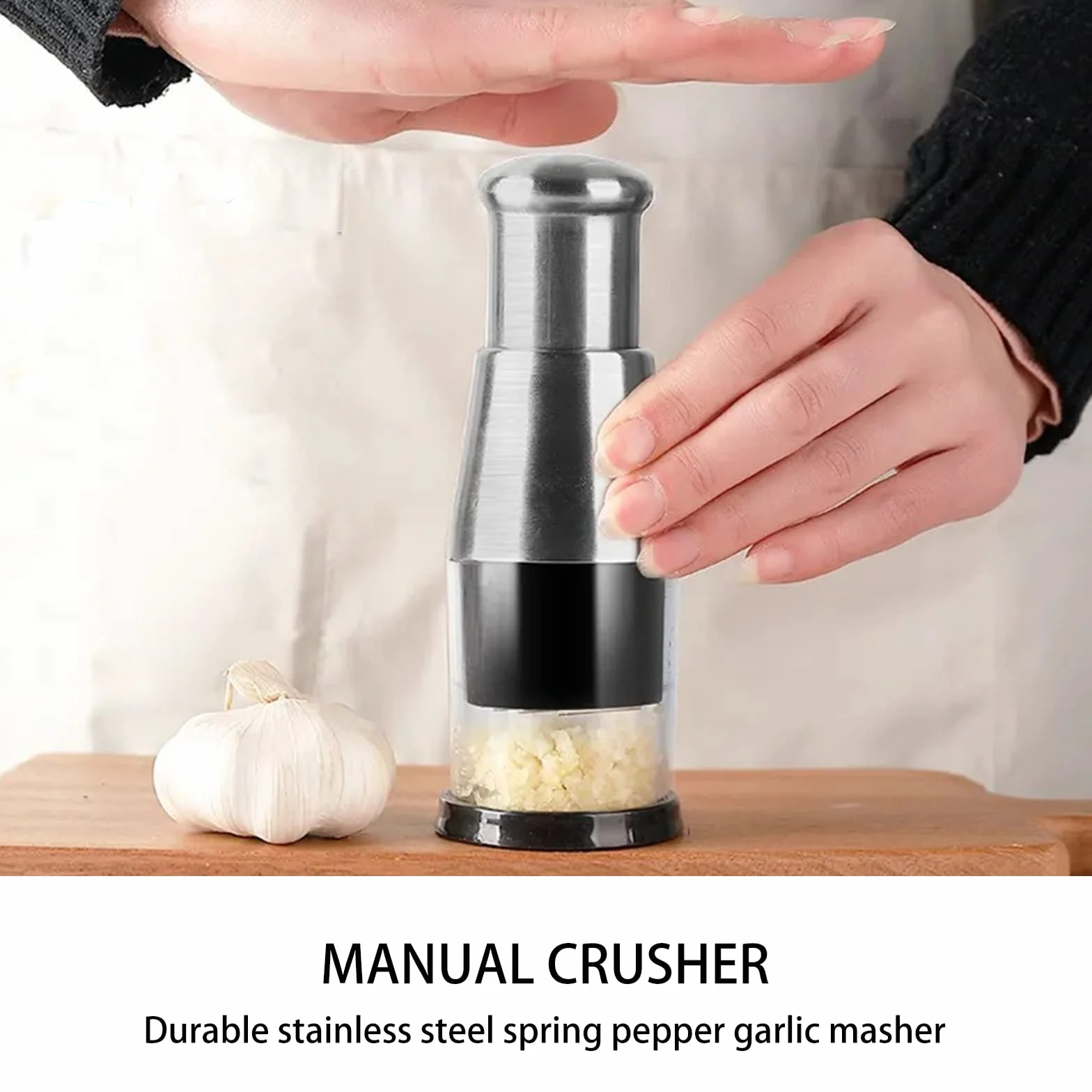 Presse Ail Inox Manuel Hachoir Ail Oignon Gingembre Acier Inoxydable Multifonction