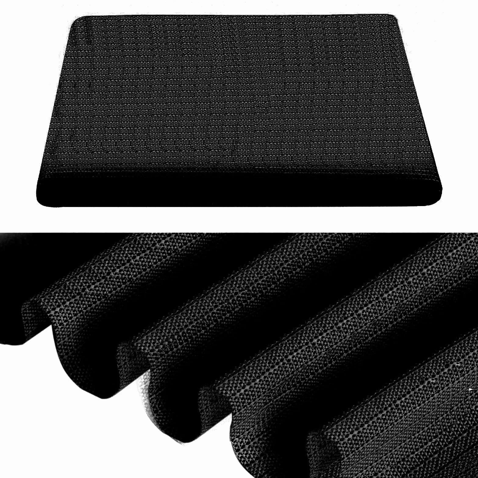 Tapis Antidérapant 150 x 200 cm Noir pour Sols Lisses Bois Marbre Parquet