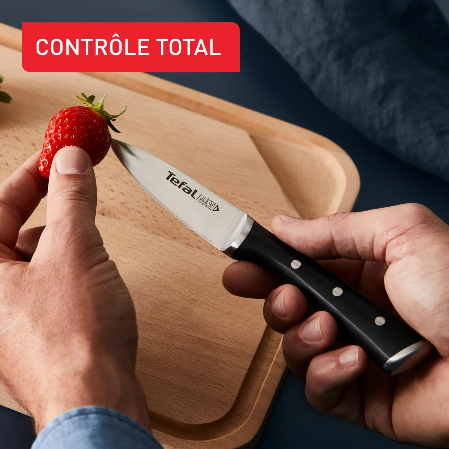 Tefal Bloc couteaux de cuisine Ice Force Ensemble 6 pièces Lame acier inoxydable allemand Garantie 10 ans K232S574