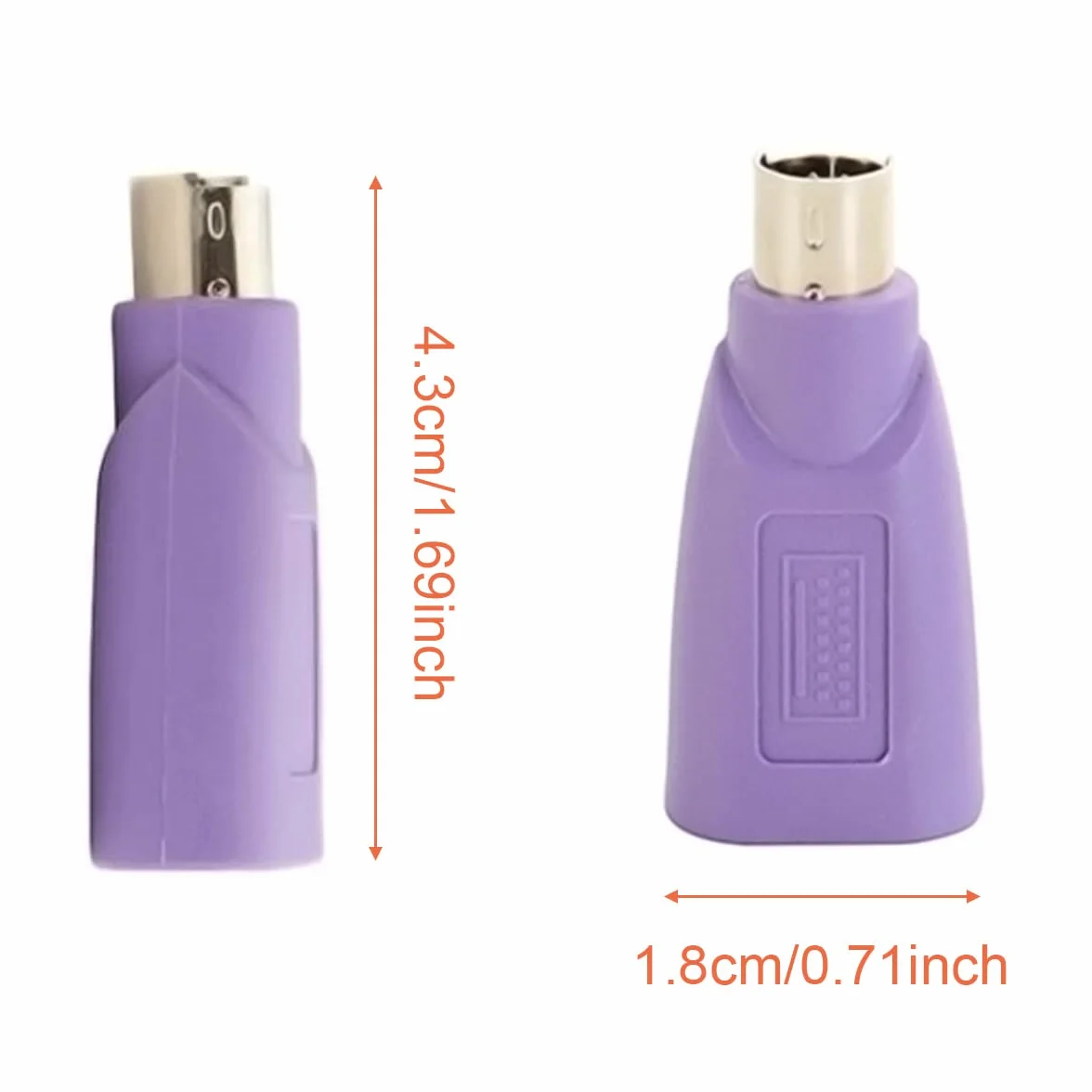 Adaptateur PS2 vers USB Clavier Souris, USB A femelle PS/2 mâle, 4 Pièces