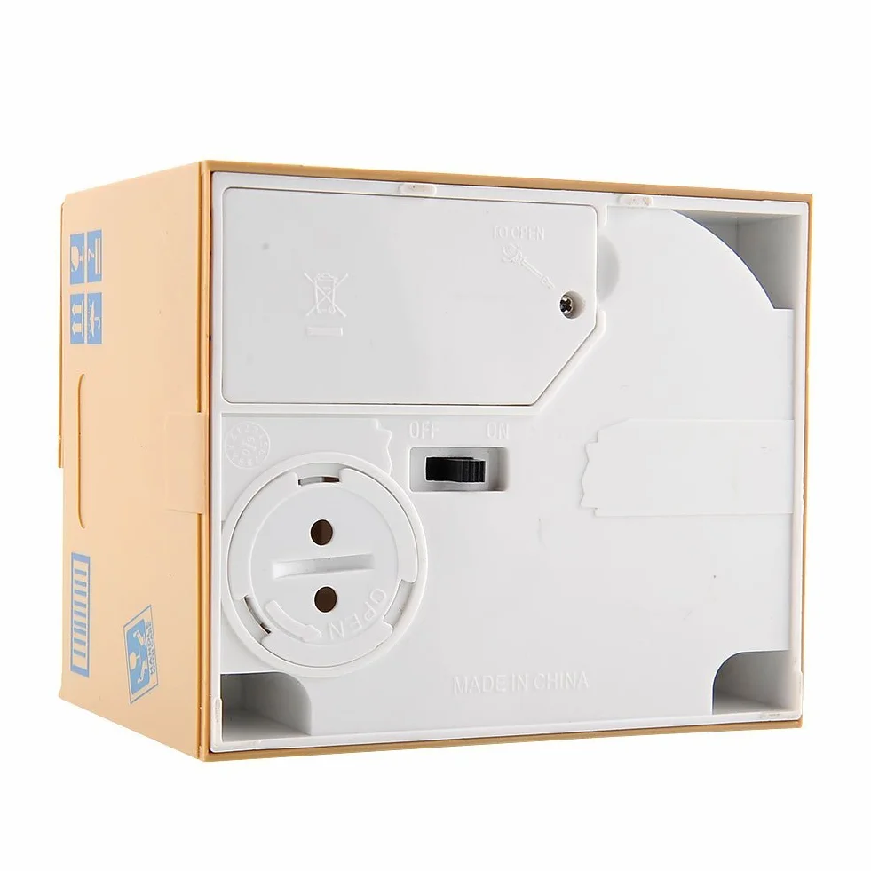 Tirelire Chat Voleur Automatique Banque Argent, Blanc (Orange)