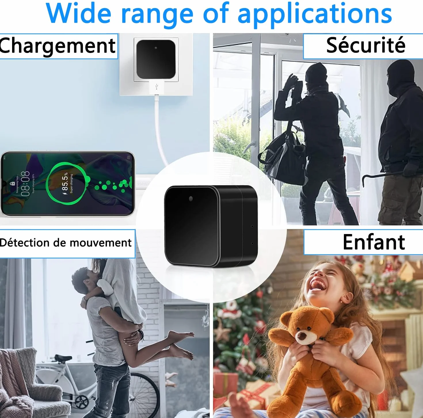Mini ukryta kamera szpiegowska 5G/2,4G, niewidoczna kamera HD 1080P Microspia, przenośna mini kamera HD 1080P, kamera szpiegowska z wykrywaniem ruchu, przechowywanie w chmurze do domu, biura itp.