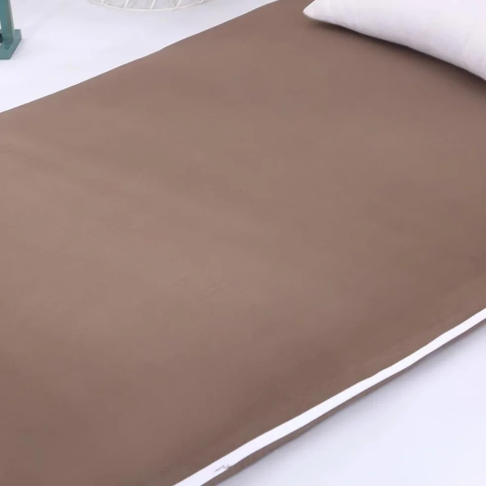 Coton Housse de Matelas Futon Traditionnel Lavable avec Fermeture Éclair 90x190cm