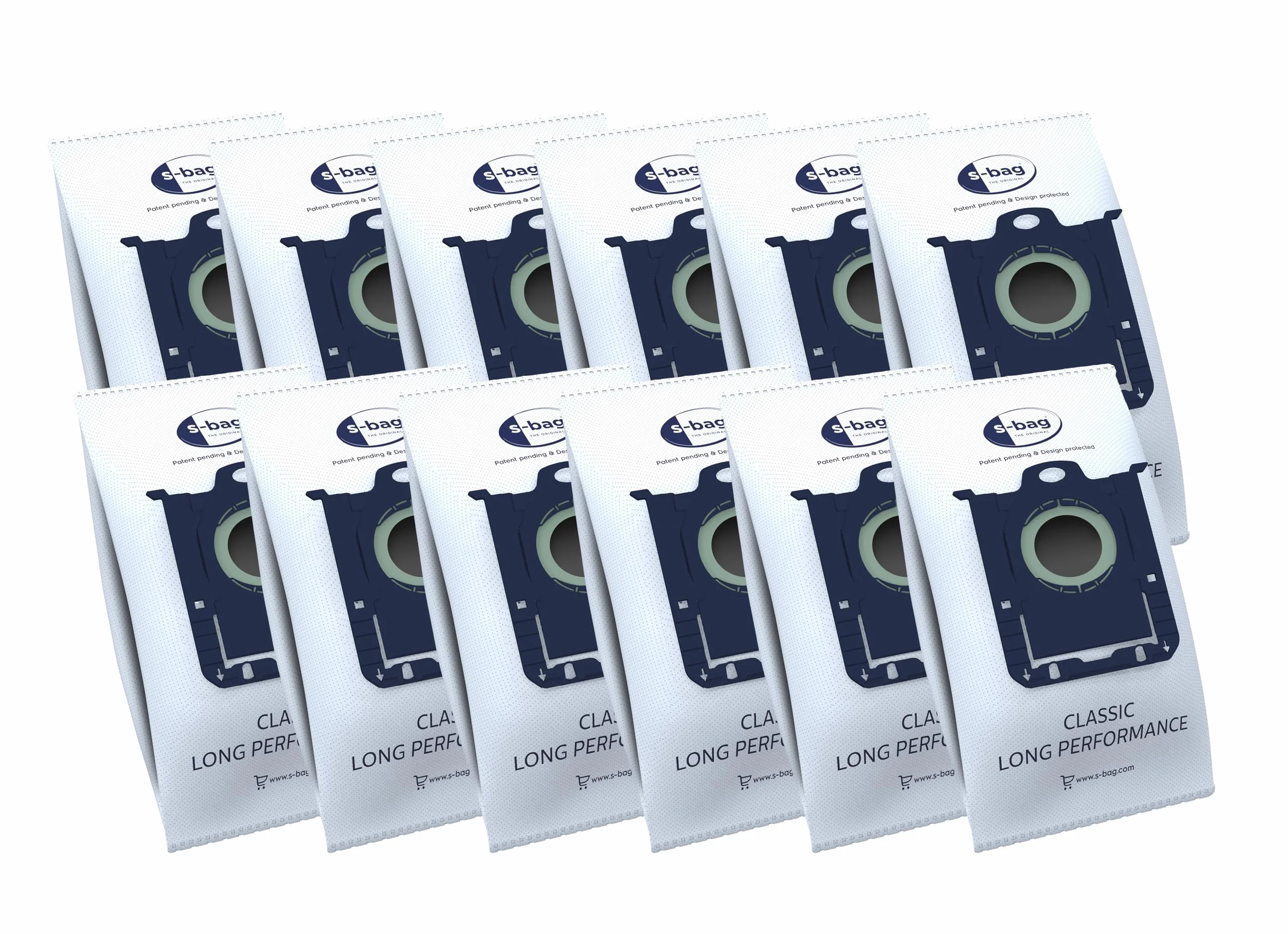 Electrolux E201SM Sac Aspirateur S-Bag Classic Long Performance, Boite de 12 Sacs