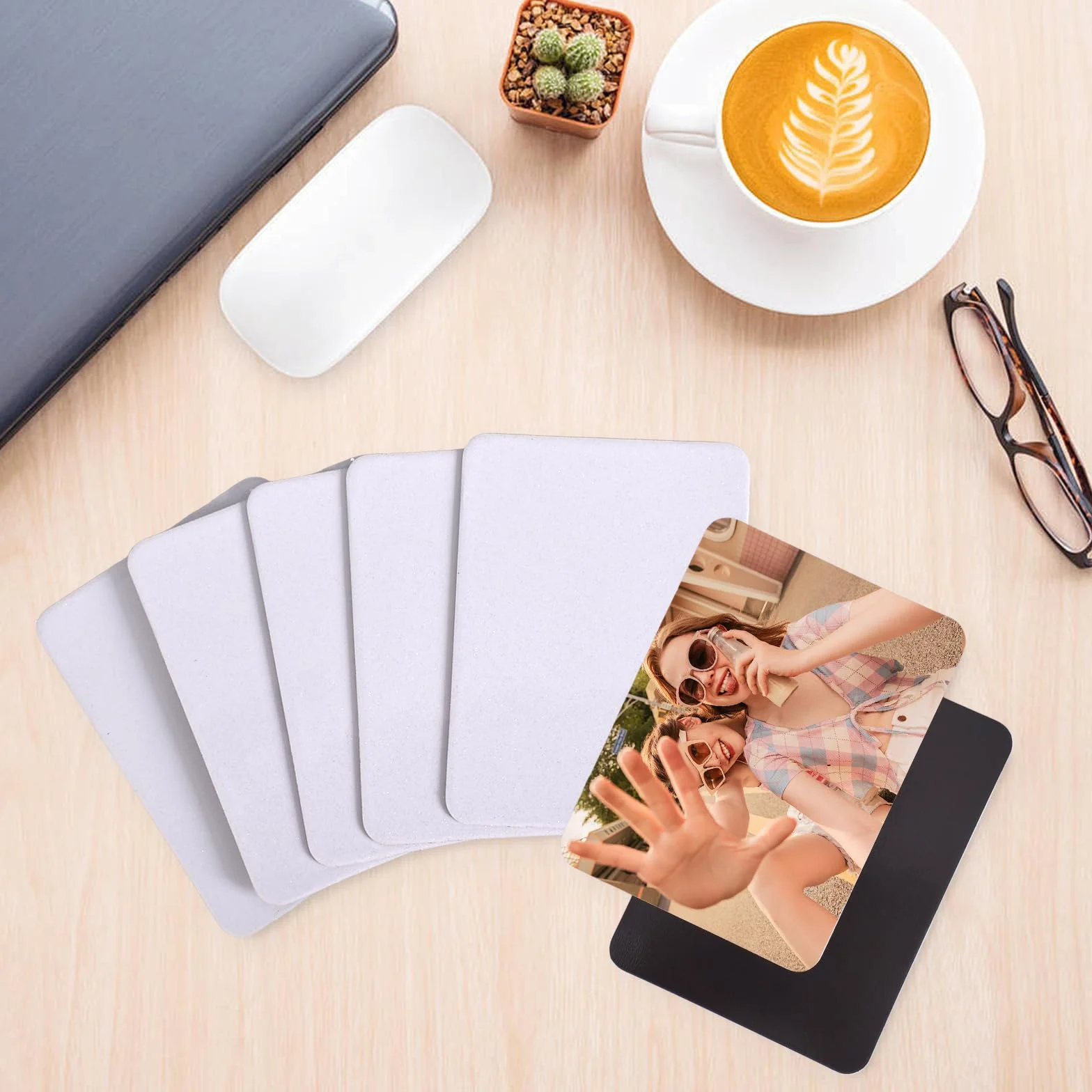20 Pièces Aimants de Sublimation Blancs 6,5 x 9 cm pour Réfrigérateur Bricolage Cuisine