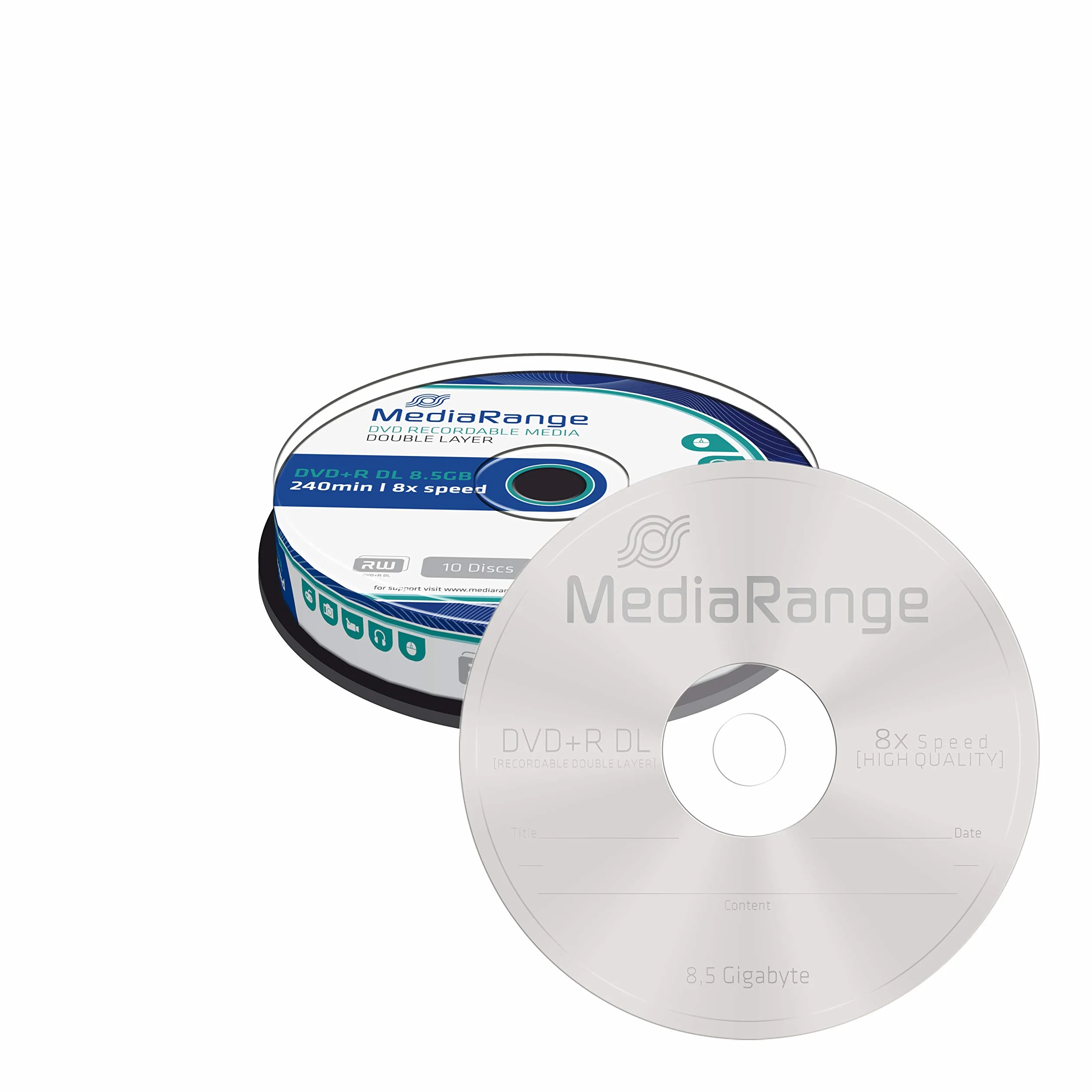 Mediarange MR466 DVD+R DL 8.5GB 8X Cake Box 10