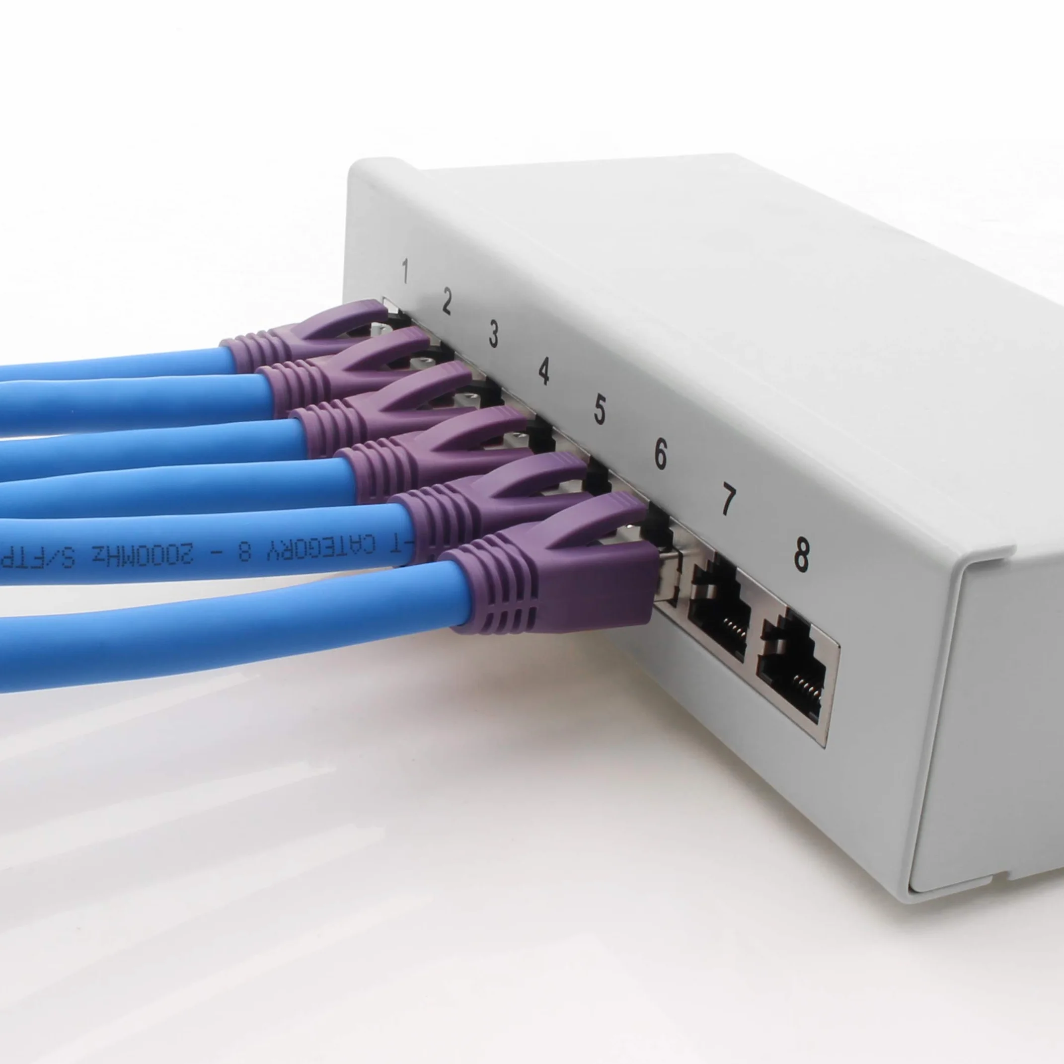 1aTTack.de CAT.8 Câble réseau 5m RJ45 2000 MHz 40 Gbit/s PoE+ AWG24 LSZH