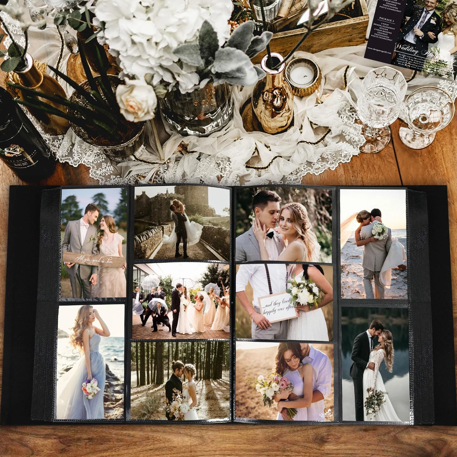 Album Photo Mariage 10x15cm 600 Poche Photos Lin Tissu