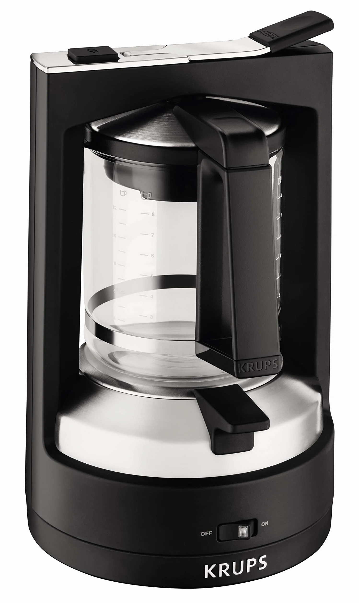 Krups Cafetière à filtre KM468910 T8 | 850 watts | Arrêt automatique | 8 à 12 tasses | Interrupteur marche/arrêt éclairé | noir
