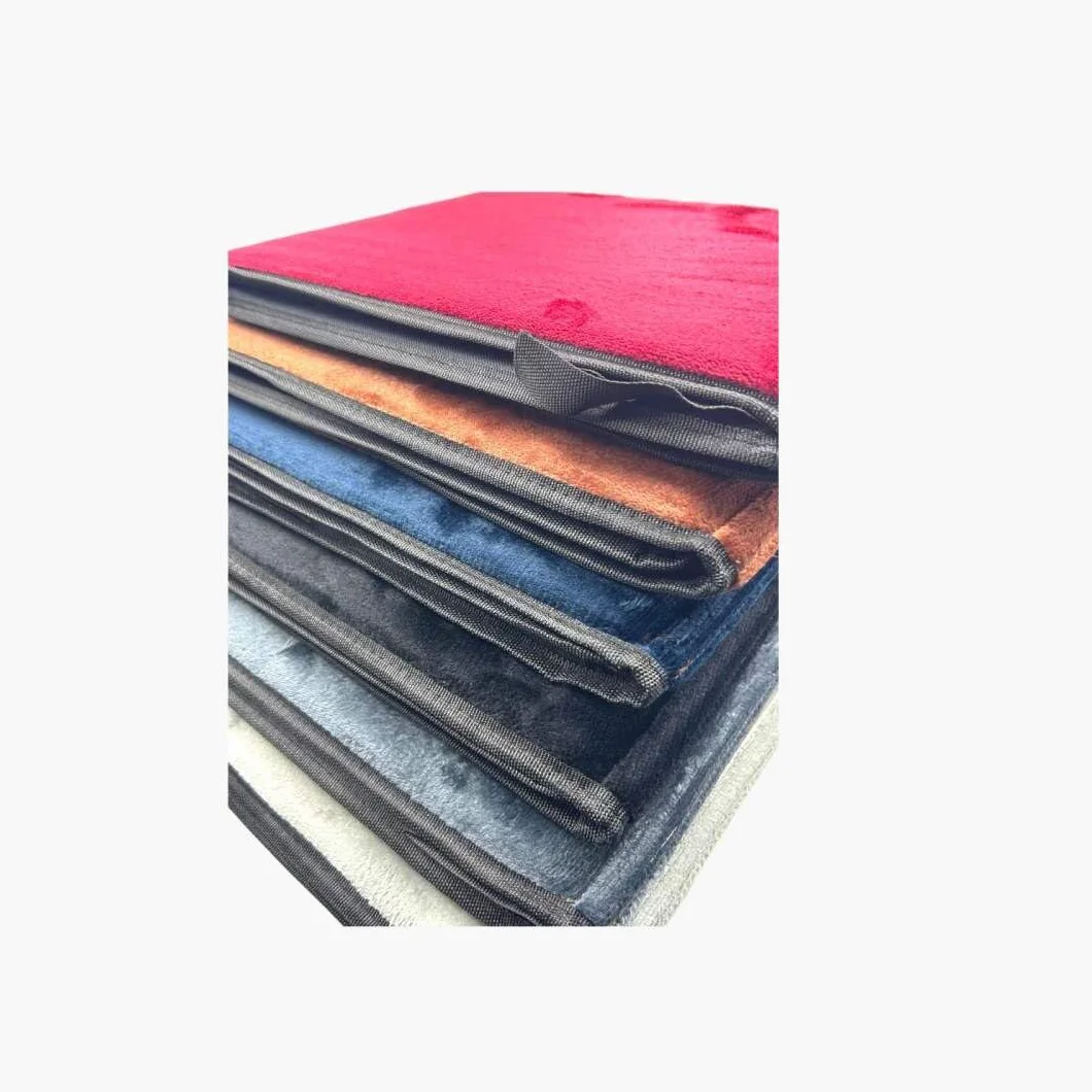Générique Tapis de prière avec Dossier transportable. Dimension 40x30 cm disponnible en 8 Coloris. Pochette de Rangement Incluse. (Gris foncé)