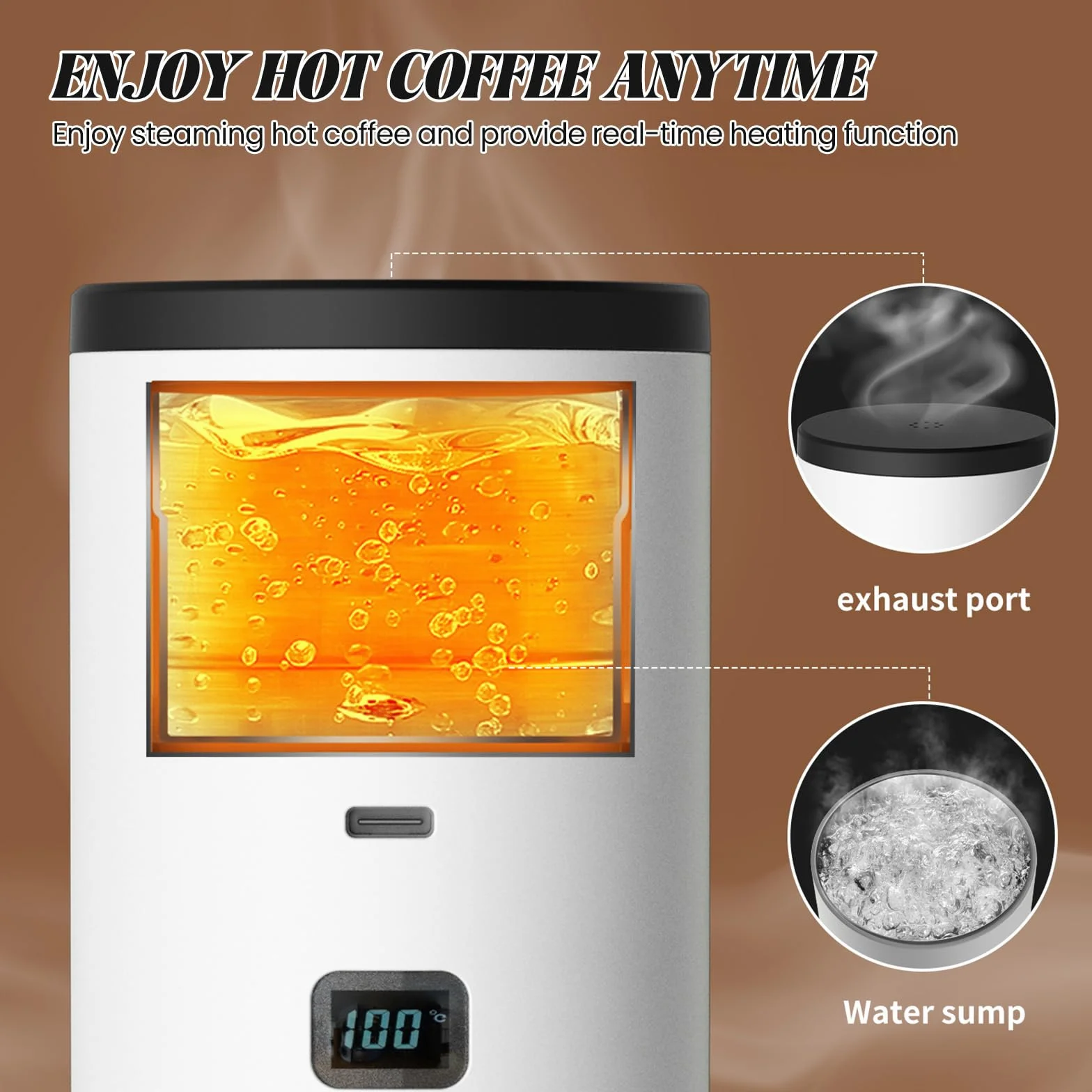 Machine à café expresso électrique,Machine à Cafe Portable,3 En 1 Rechargeable Expresso CafetièRe,Compatible Café Moulu & Capsules,pour Bureau Camping Randonnée (Kaki)