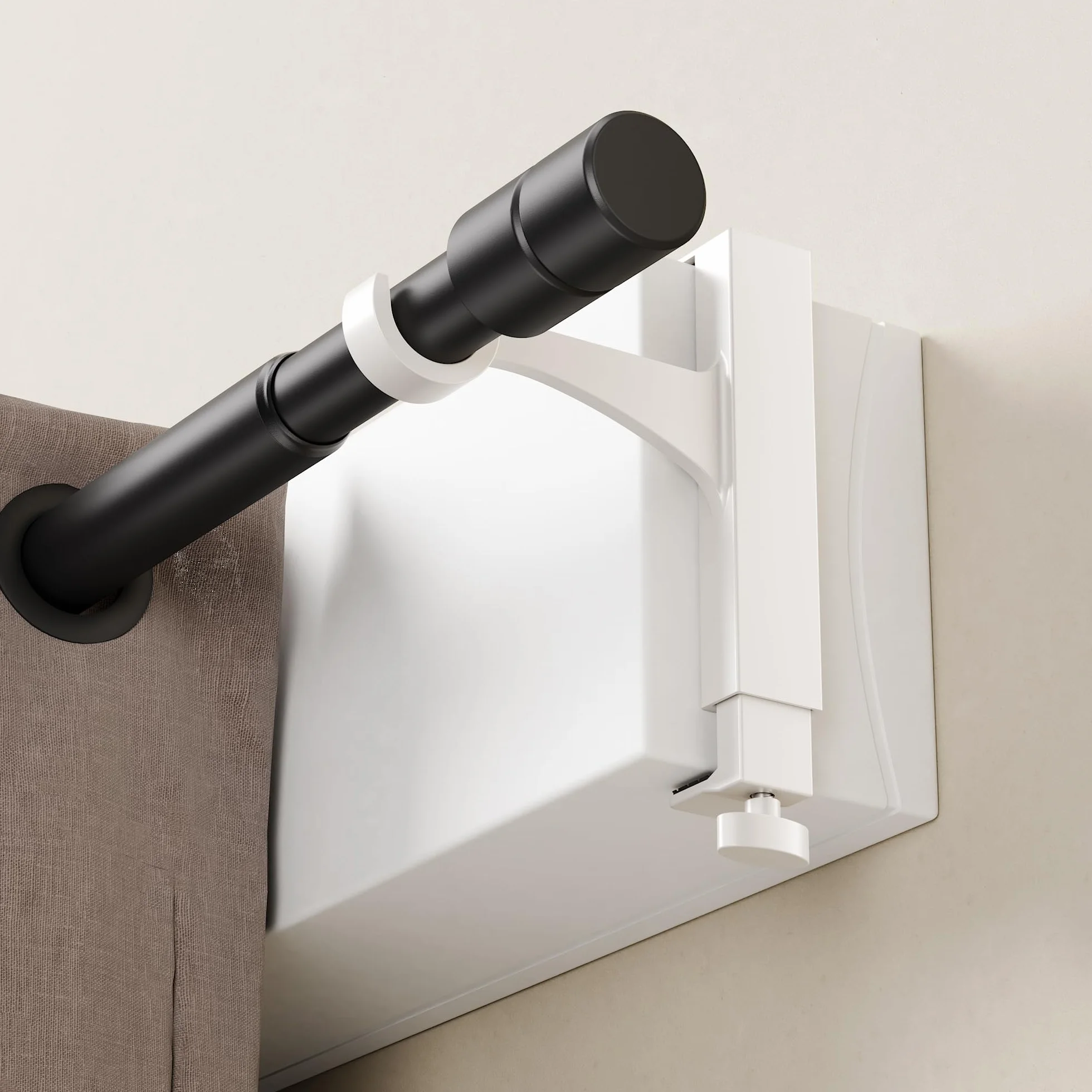 Supports de Tringles à Rideaux réglables 14.5-24 cm pour Ø19-28mm, 2 Pièces