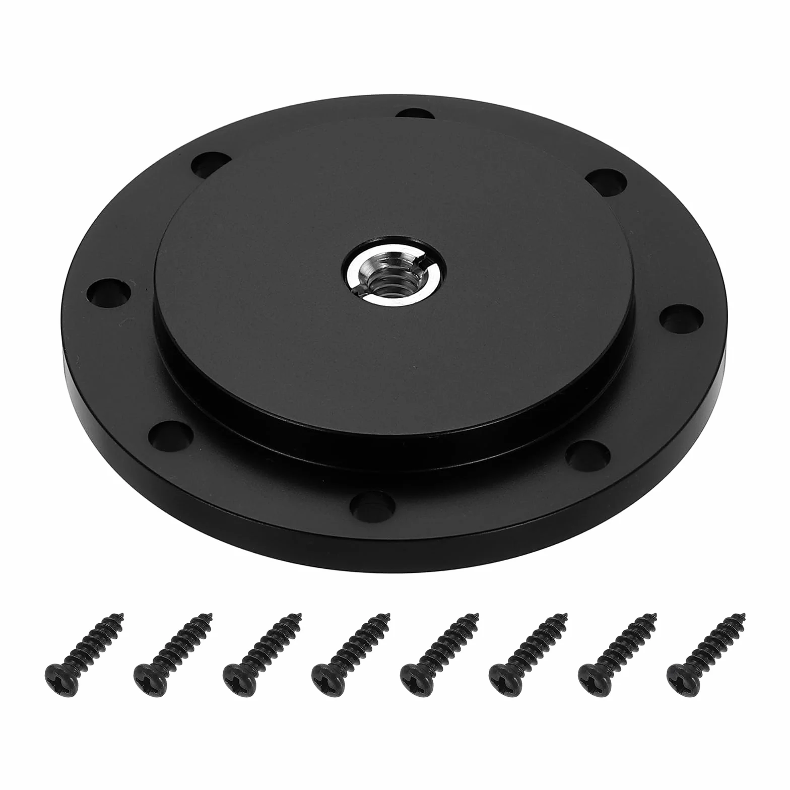 PATIKIL Uchwyt adaptera statywu 3/20.3 cm, kołnierz ze stopu aluminium, płyta do montażu na ścianie ze śrubami adaptera 1/10.2 cm do monitora, lampy błyskowej, lustrzanki cyfrowej, czarny