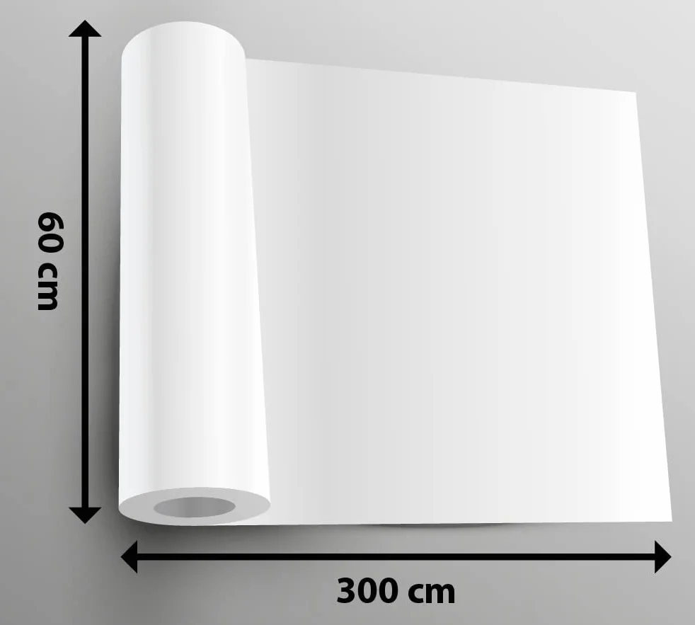 GOYAPRINT Papier adhésif décoratif beige mat 60x300 cm pour meubles cuisine murs