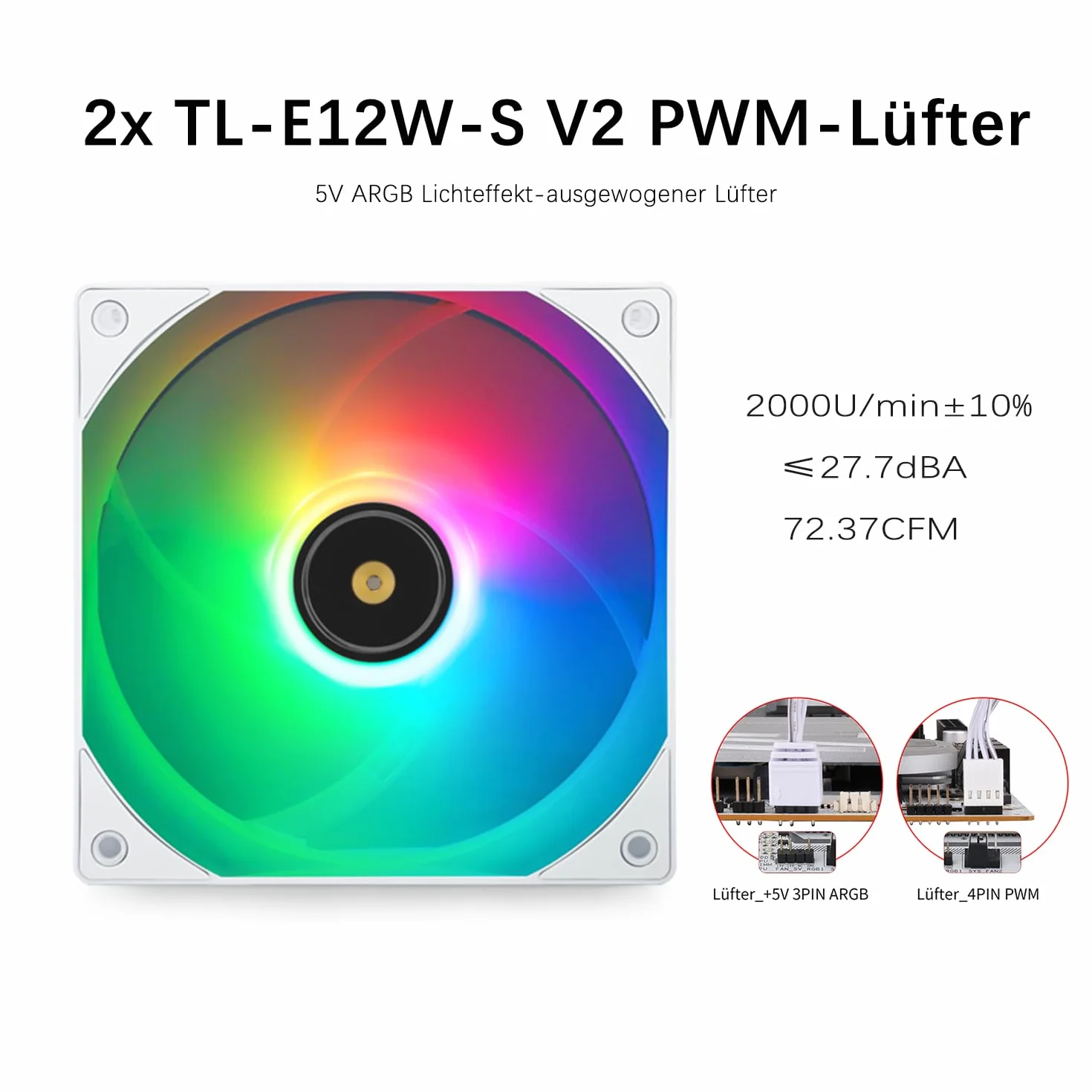 TR-Thermalright Frozen Notte 240 White ARGB V2 ciekły procesor chłodzący - nieskończony efekt świetlny, 240 mm chłodzenie Aio, podwójny wentylator PWM, 2000 RM, do AMD AM4/AM5, Intel LGA1851/1700/115x