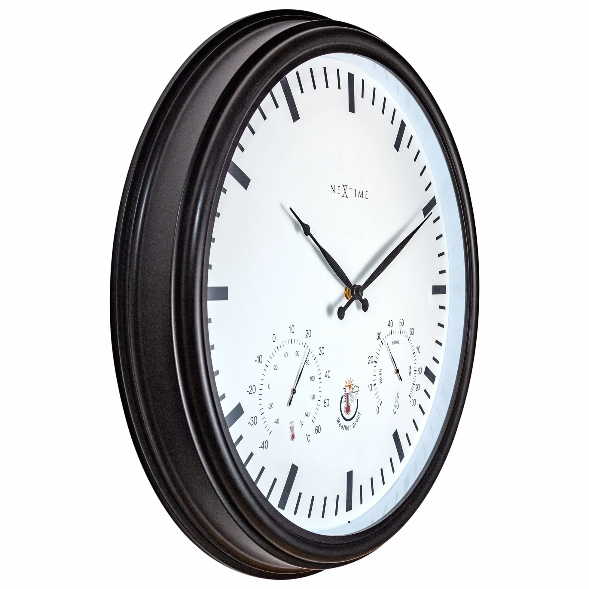 Horloge de Station Météo Extérieure - Ø50.8CM - Plastique - Noir Sunflower