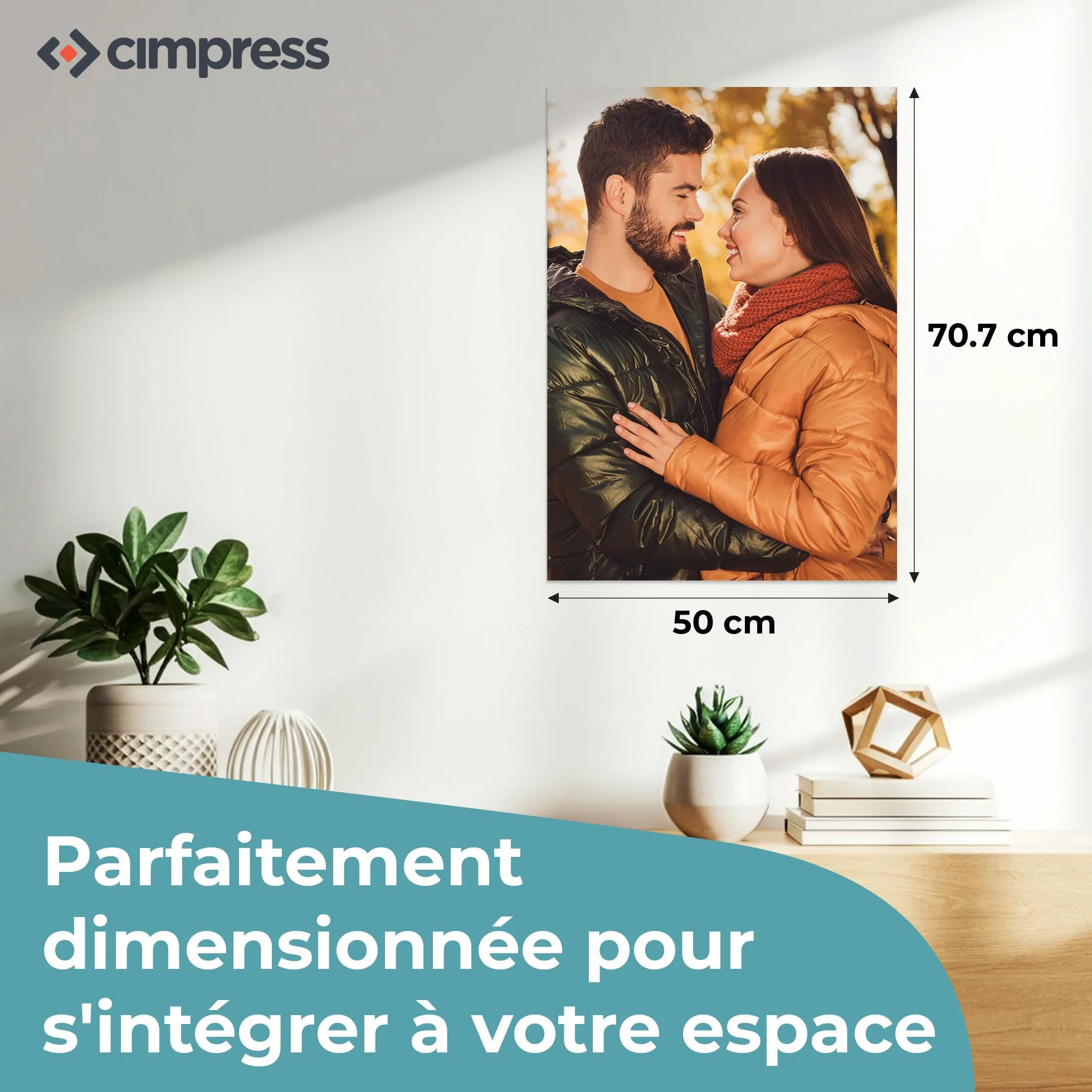 Affiche Personnalisée Cimpress Art Mural Vertical avec Photo Texte A4 A3 A2 A1 B2 50x70.7cm