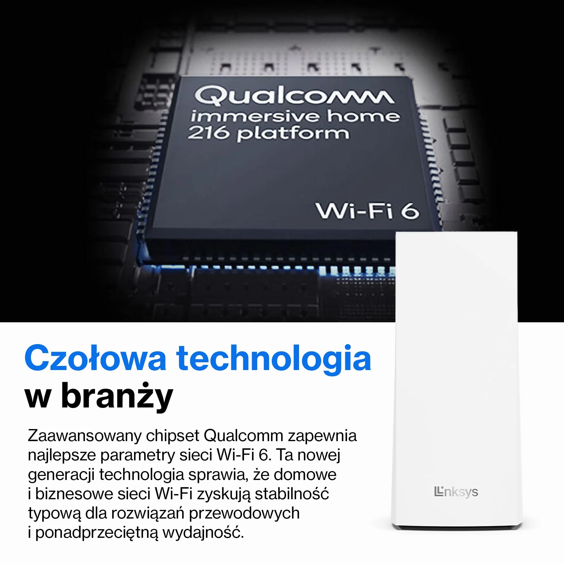 Trójpasmowy system WLAN Linksys Velop MX8400 sieci mesh Wi-Fi 6 (AX4200) – router, repeater, wzmacniacz zasięgu do 525 m2 zasięgu i 3,5x większa szybkość dla ponad 80 urządzeń – 2 szt., biały