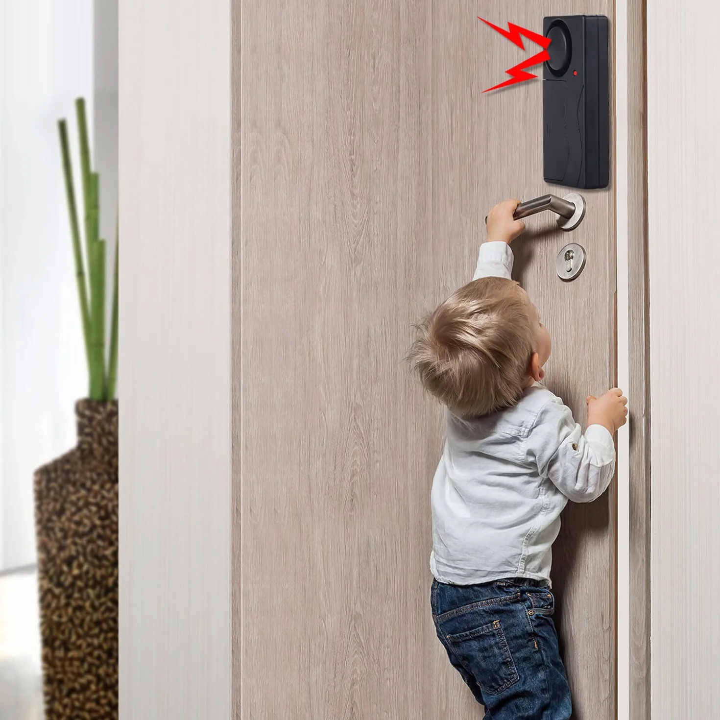 Alarm wibracyjny antykradzieżowy, 110 dB, regulacja czułości ruchu, system bezpieczeństwa przed włamaniem do drzwi, okien, roweru, kampera, 2 szt