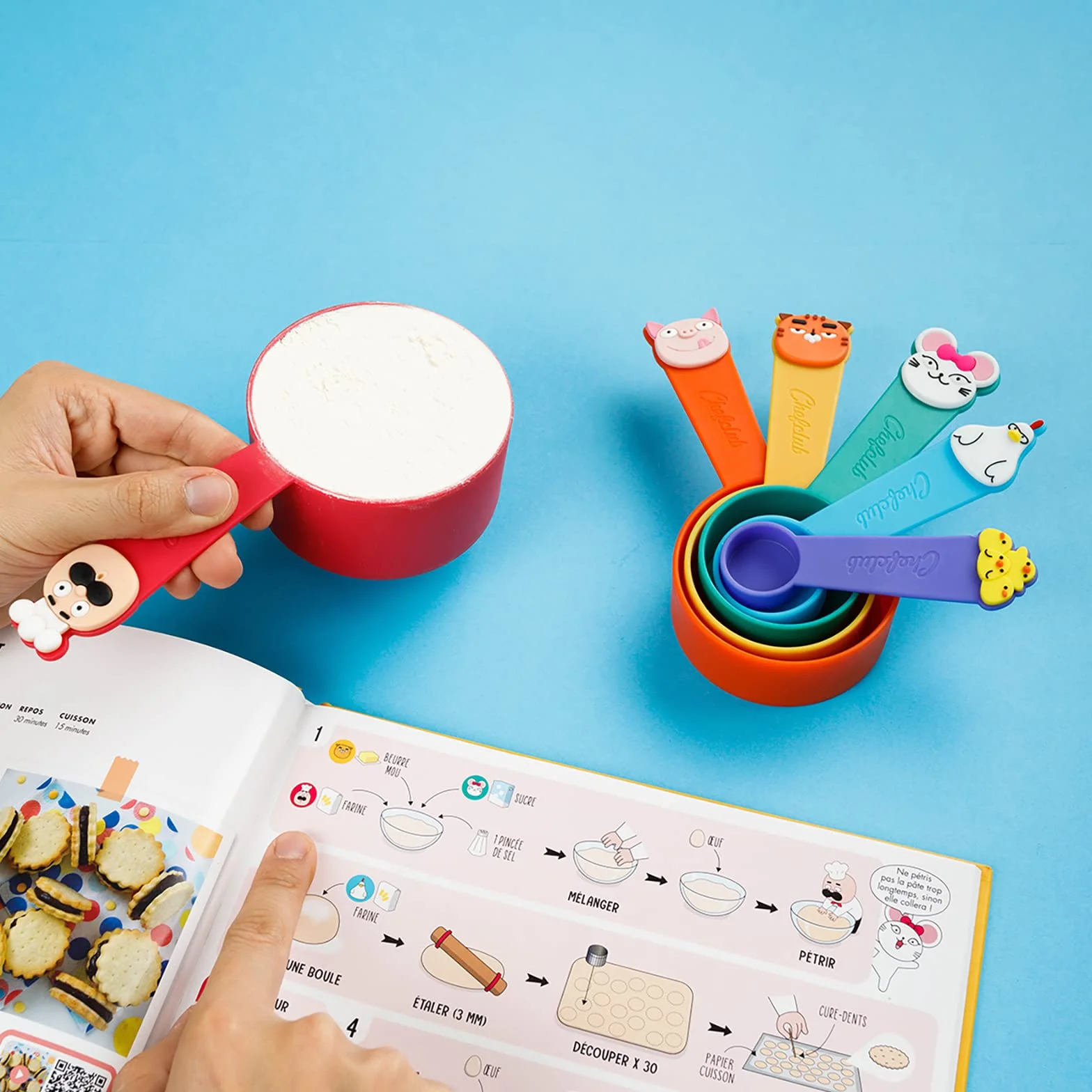 Chefclub Kids Ustensiles Cuisine Enfant Tasses Doseuses Ludiques Mesurer Jeu Apprendre 4 ans