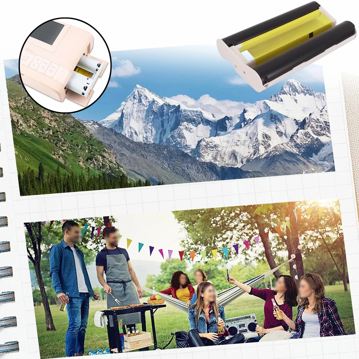Cartouches d'encre compatibles Selphy CP1300 CP1200 CP1000 CP910 CP800 CP810 KP108IN