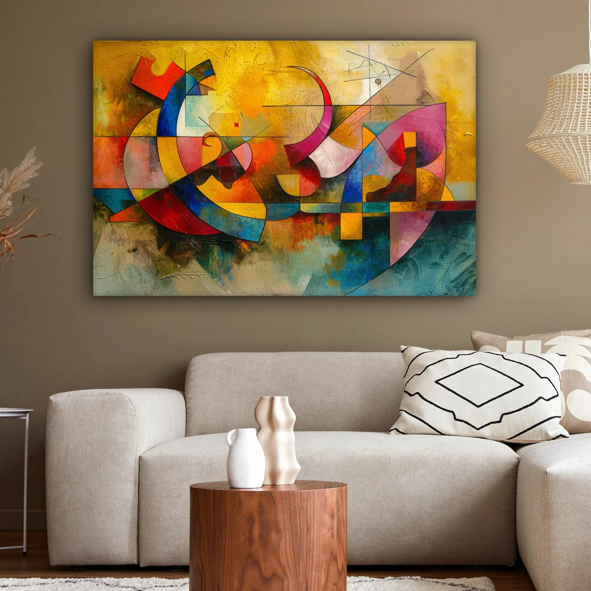 MuchoWow© Impression sur Toile Decoration Murale Peinture 120x80 cm Tableaux Decoratifs Muraux Décoration Chambre Art - Abstrait - Moderne