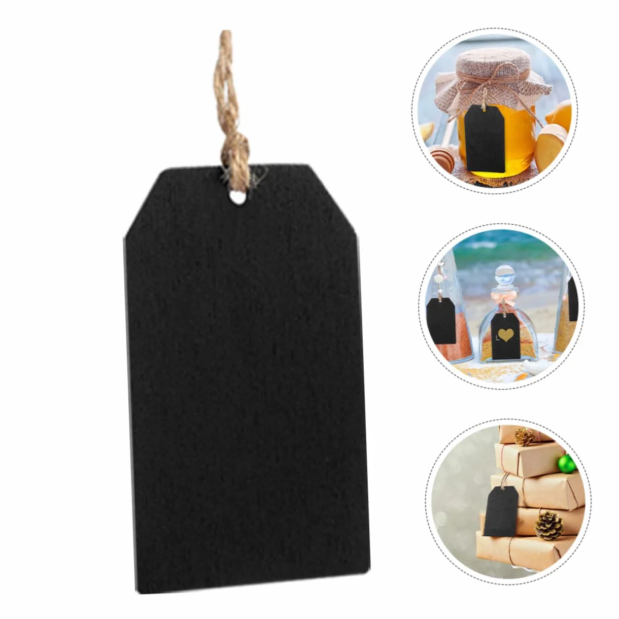 Lot de 32 Mini Étiquettes Suspendues Réutilisables avec Corde pour Décoration de Bouteilles Mariages