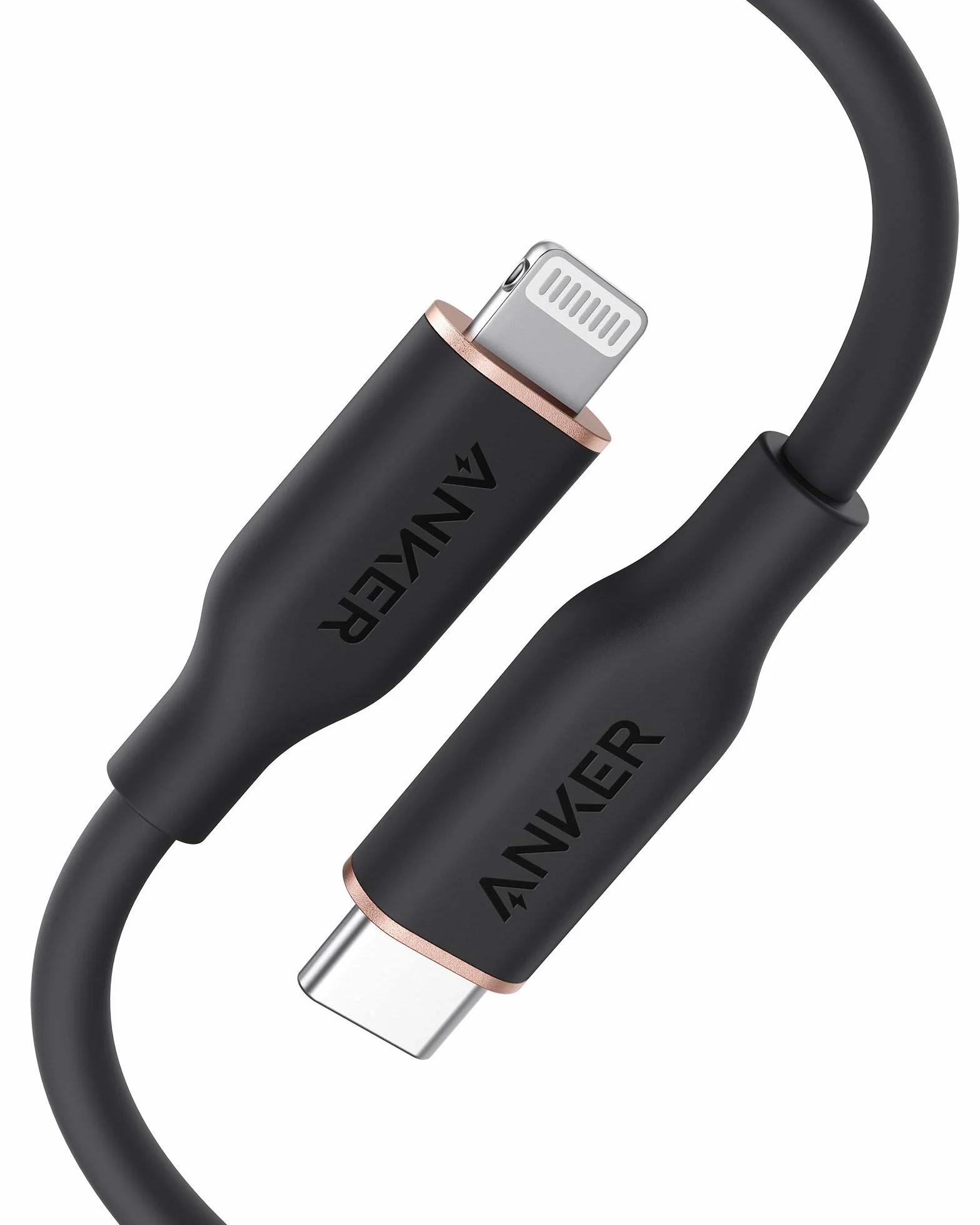 Anker Powerline III Flow, kabel Lightning USB C, 0,9 m, kabel USB C na Lightning, kompatybilny z iPhone 14/13/12/11, AirPods Pro, certyfikat MFi, żel krzemionkowy