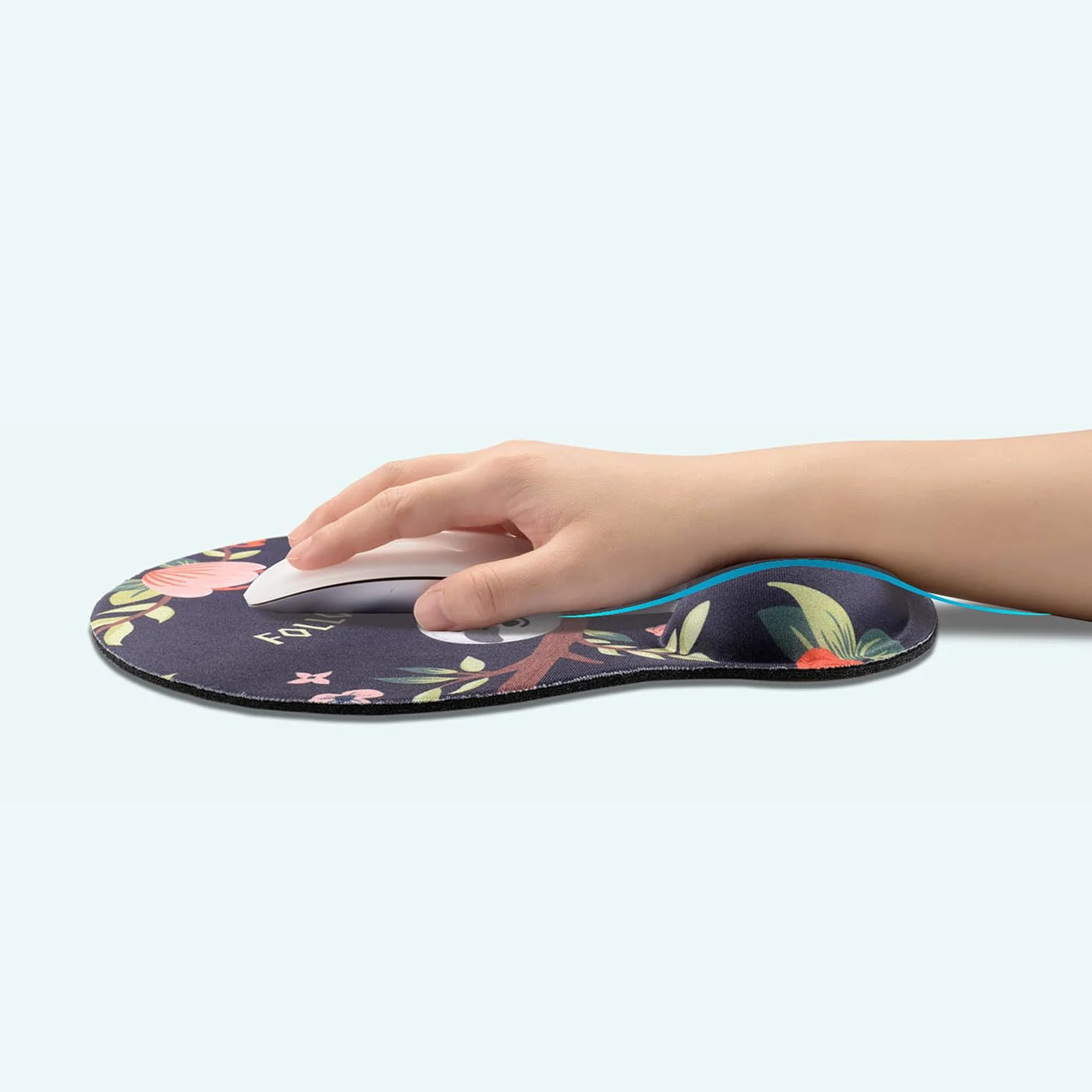 AOKSUNOVA Tapis de Souris Ergonomique Repose-Poignet en Mousse Mémoire