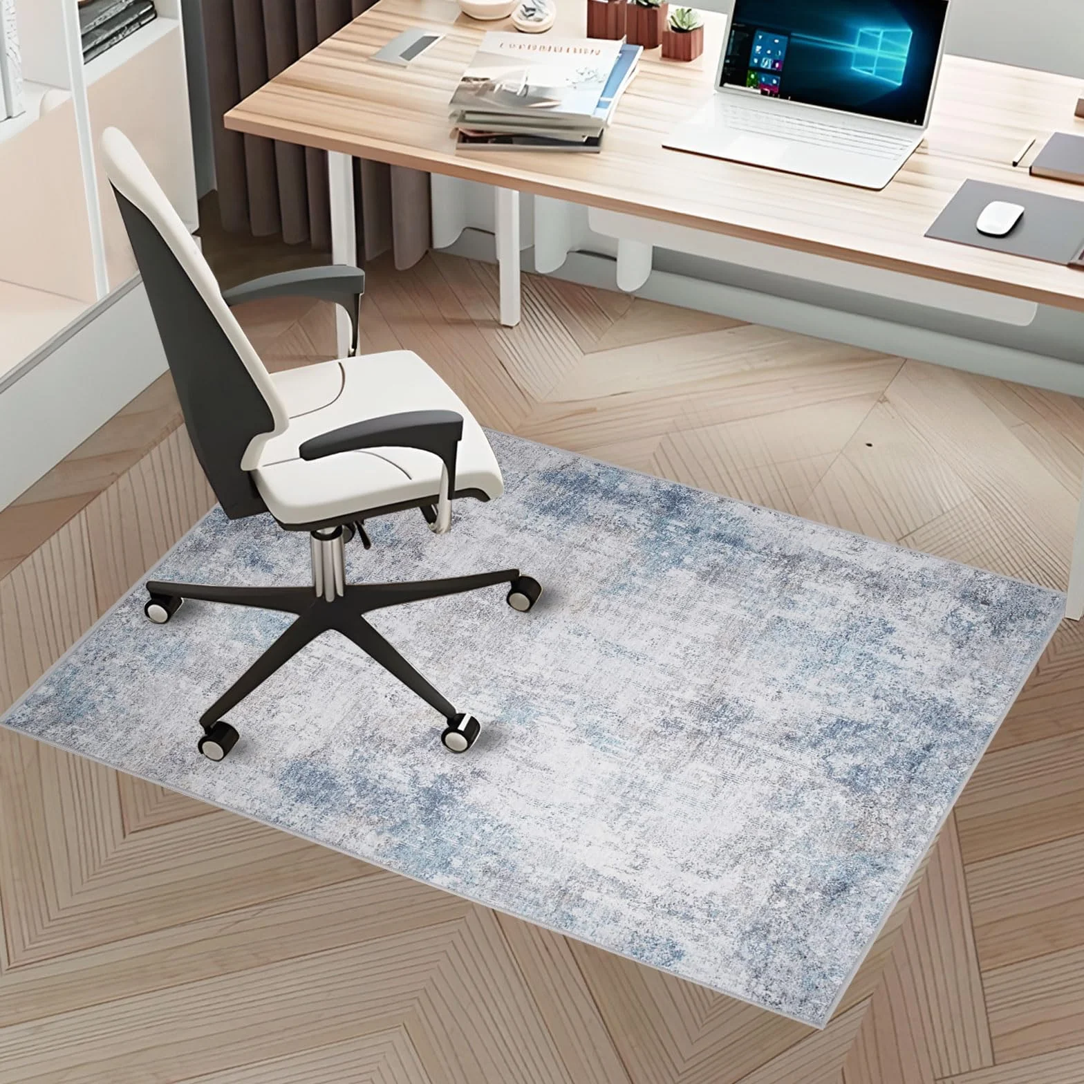 Tapis de protection de sol pour chaise de bureau 120x150cm, sous-main pour chaise de bureau, tapis de protection pour sols durs, tapis antidérapant pour chaise de bureau, sous-main pour sols durs