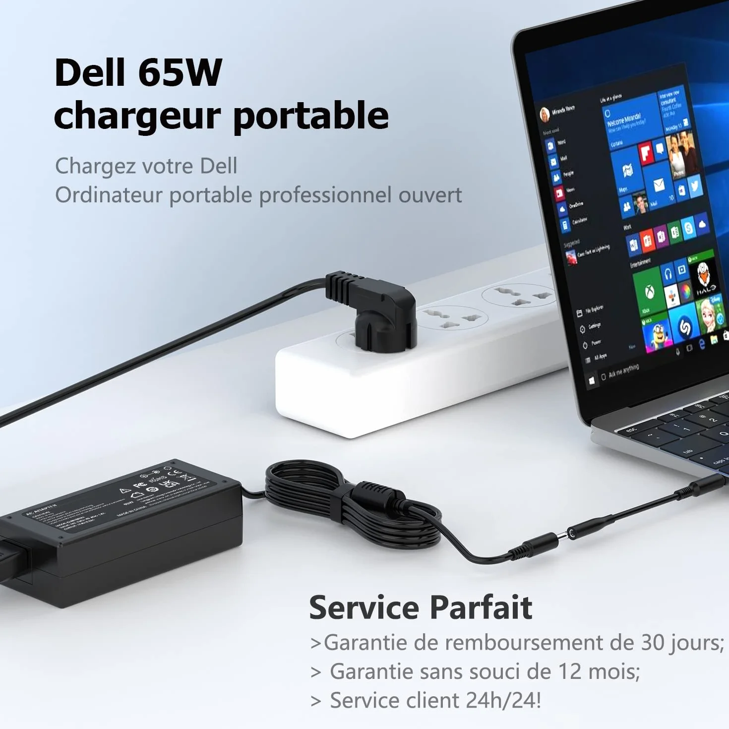 Chargeur Ordinateur Portable Dell 65W HA65NS5-00 19,5V 3,34A Adaptateur Inspiron Latitude Vostro