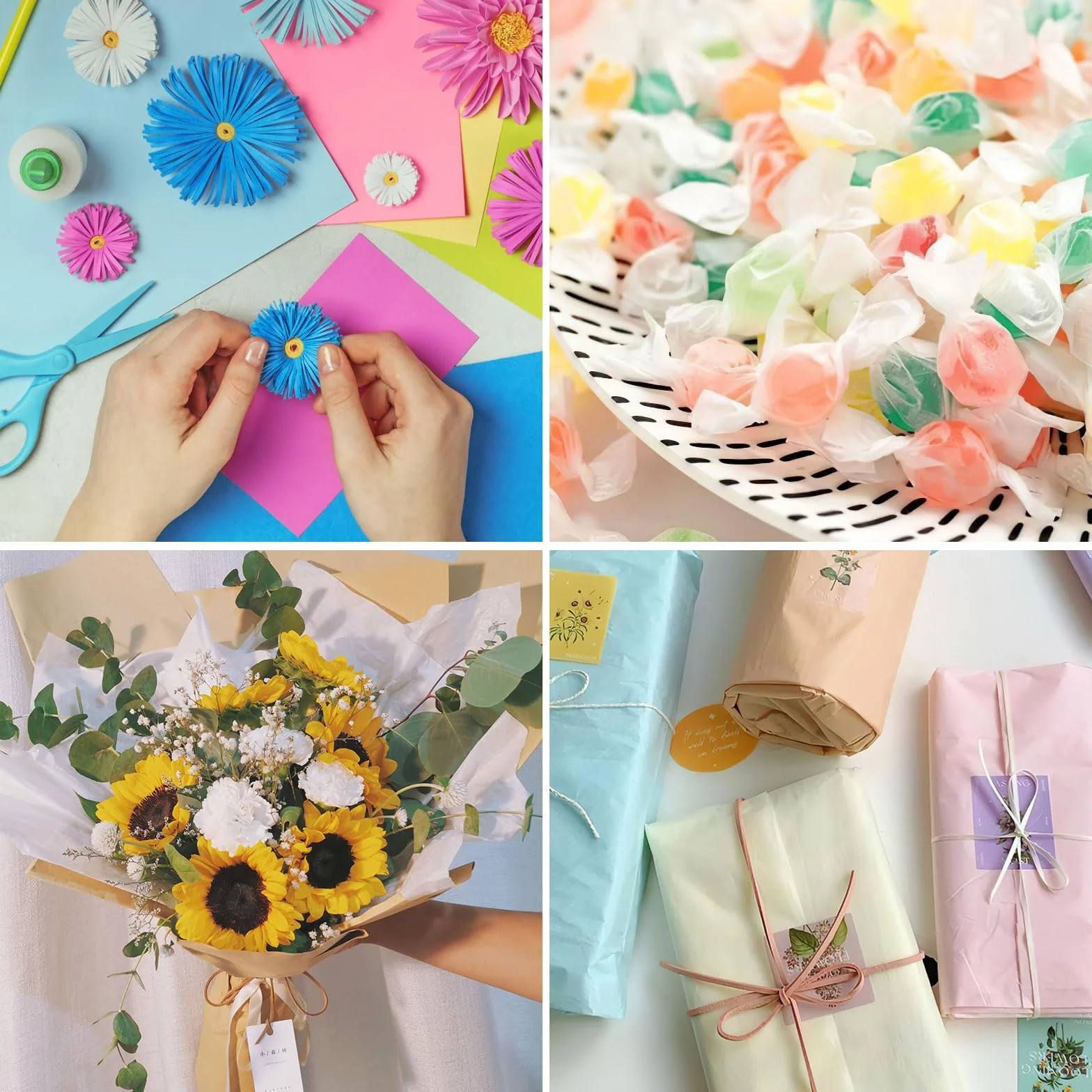 Dadabig 50 Feuilles Papier Calque A4, Papier Vitrail Couleur 100 g/m² pour Artisanat DIY