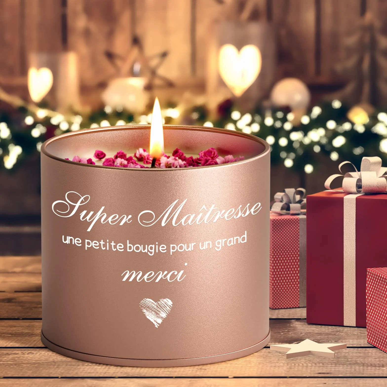 Bougie Parfumée à la Lavande KAAYEE 9oz Cadeau Maitresse D'école 50H Durée Merci Maîtresse