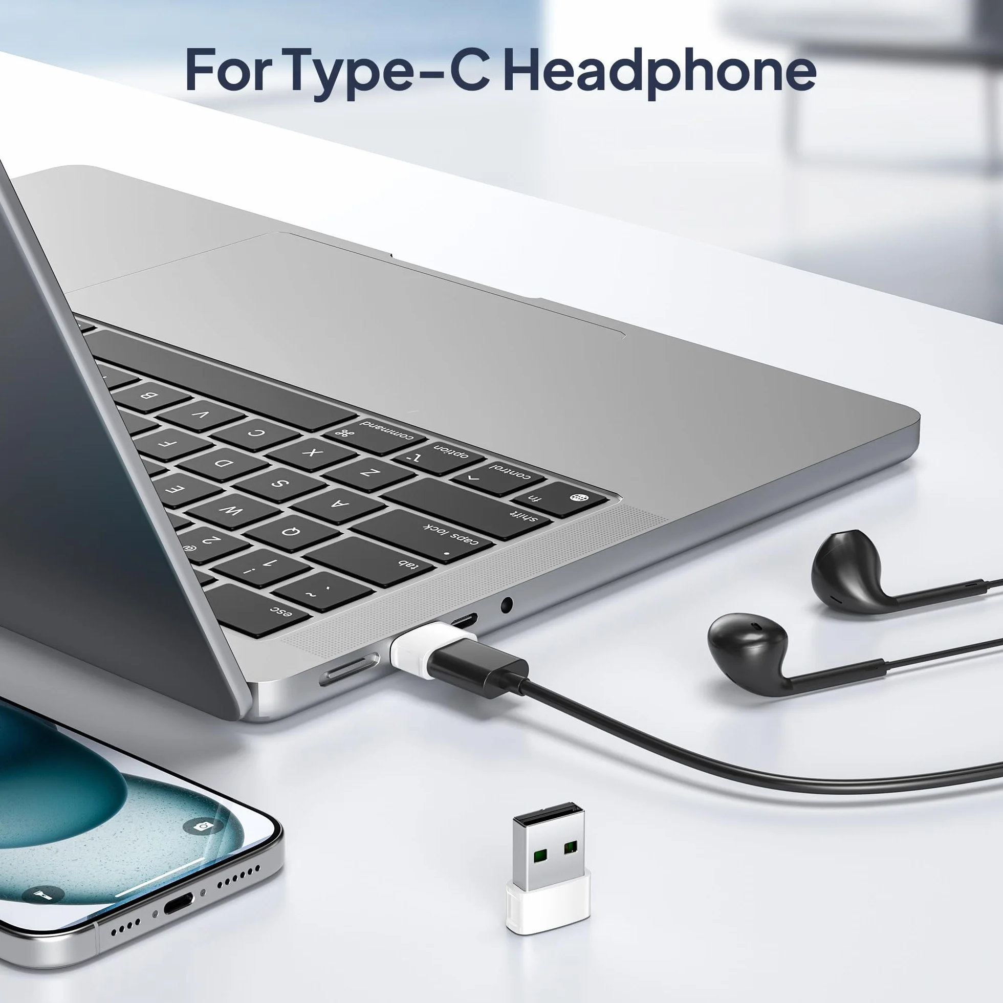 BASESAILOR Adaptateur USB vers USB C 3Pack, Convertisseur Type C Femelle vers A Mâle pour iPhone 17 16 15 Pro, Samsung S26