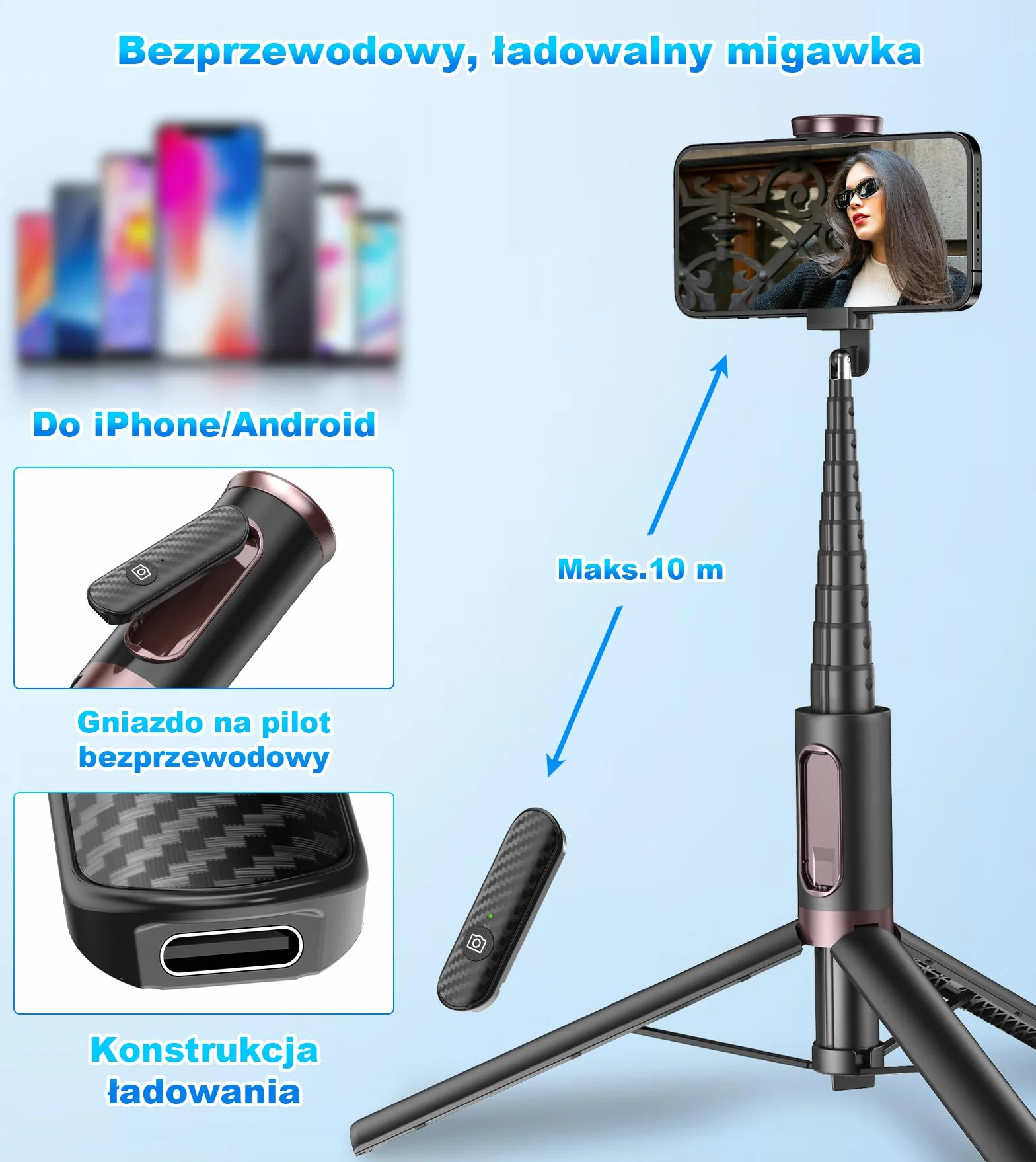 TONEOF Ulepszony magnetyczny stojak na telefon do samochodu, mini stojak samochodowy z (202MAX170BK)