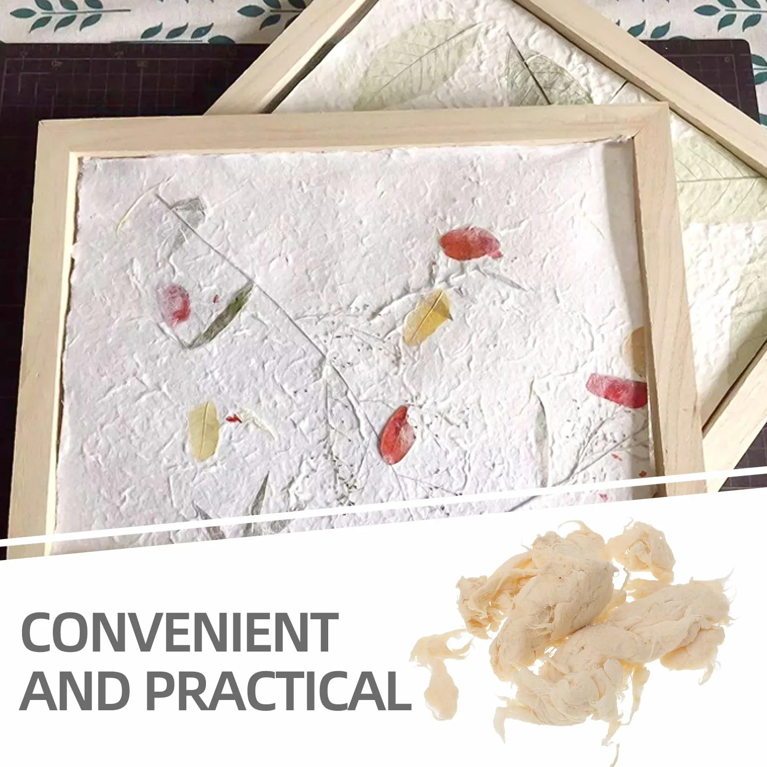 ifundom Pâte à Papier Artisanale 100 G en Bois de Mûrier pour Bricolage Créatif