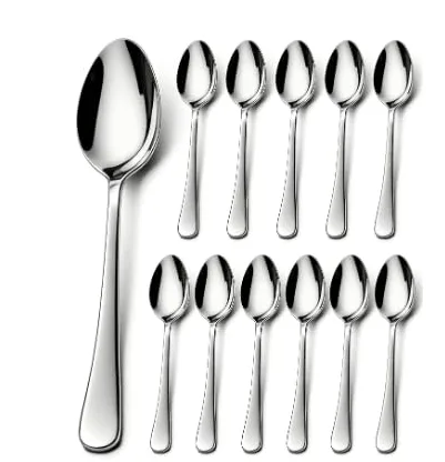 11 longues cuillères à café 17 cm en acier inoxydable 304 noir