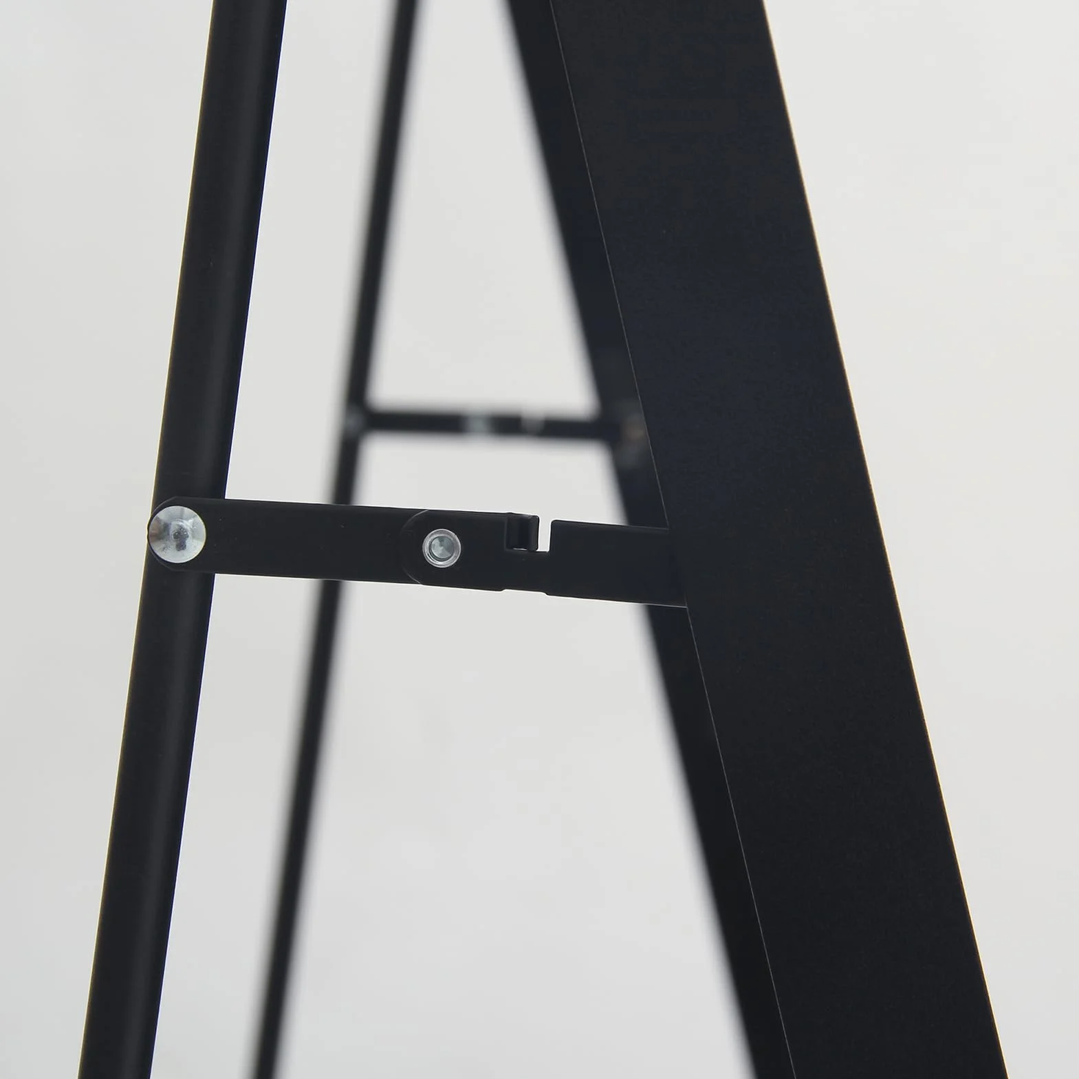 Miroir Complet bombé 165x60 cm sur Pied incurvé Mural Cadre Aluminium Noir